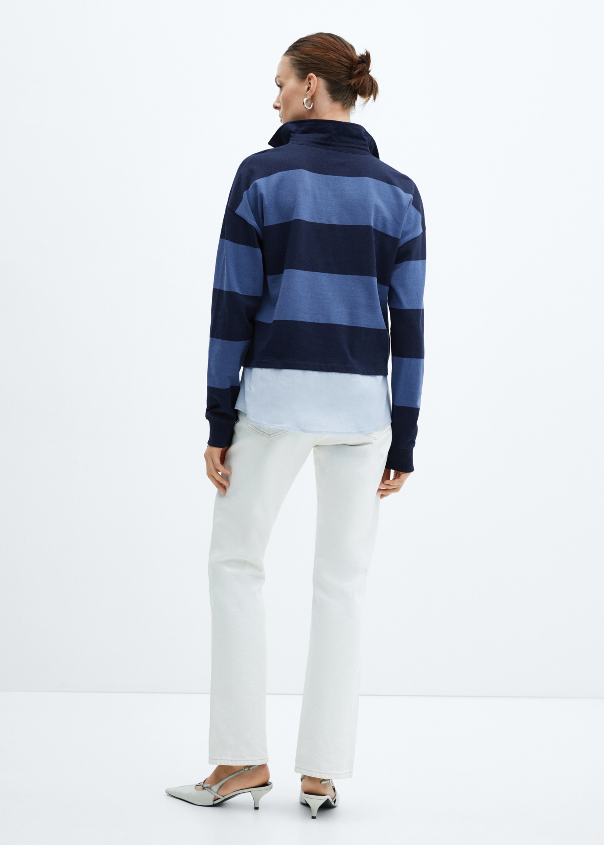 Polo rayures combiné chemise - Verso de l’article