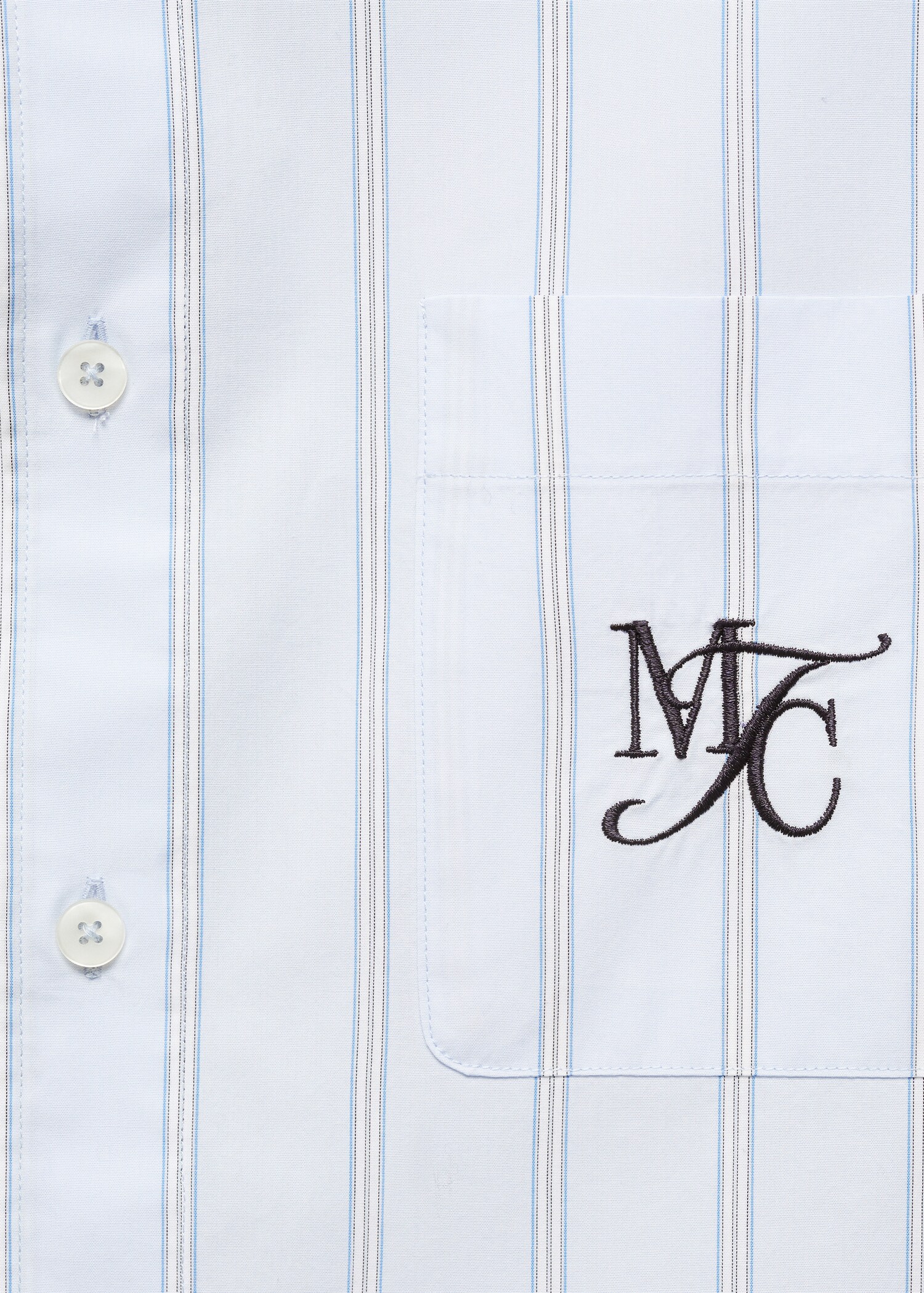 Classic-fit cotton striped embroidered shirt - Details of the article 8