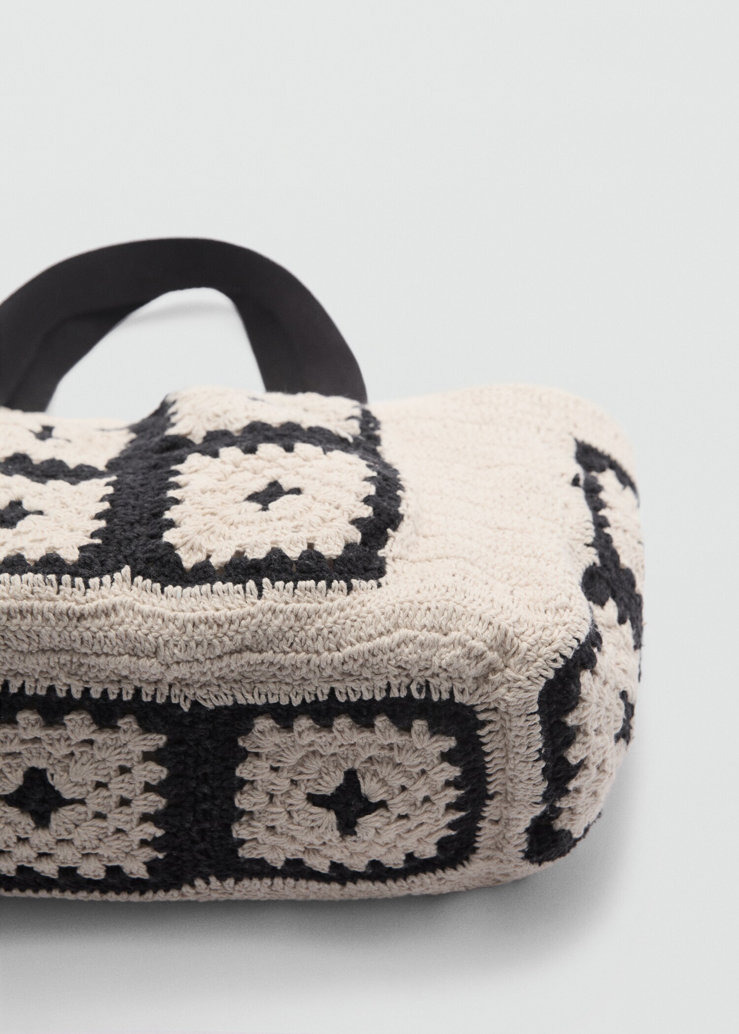Kabelka shopper s háčkováním - Detail zboží 1