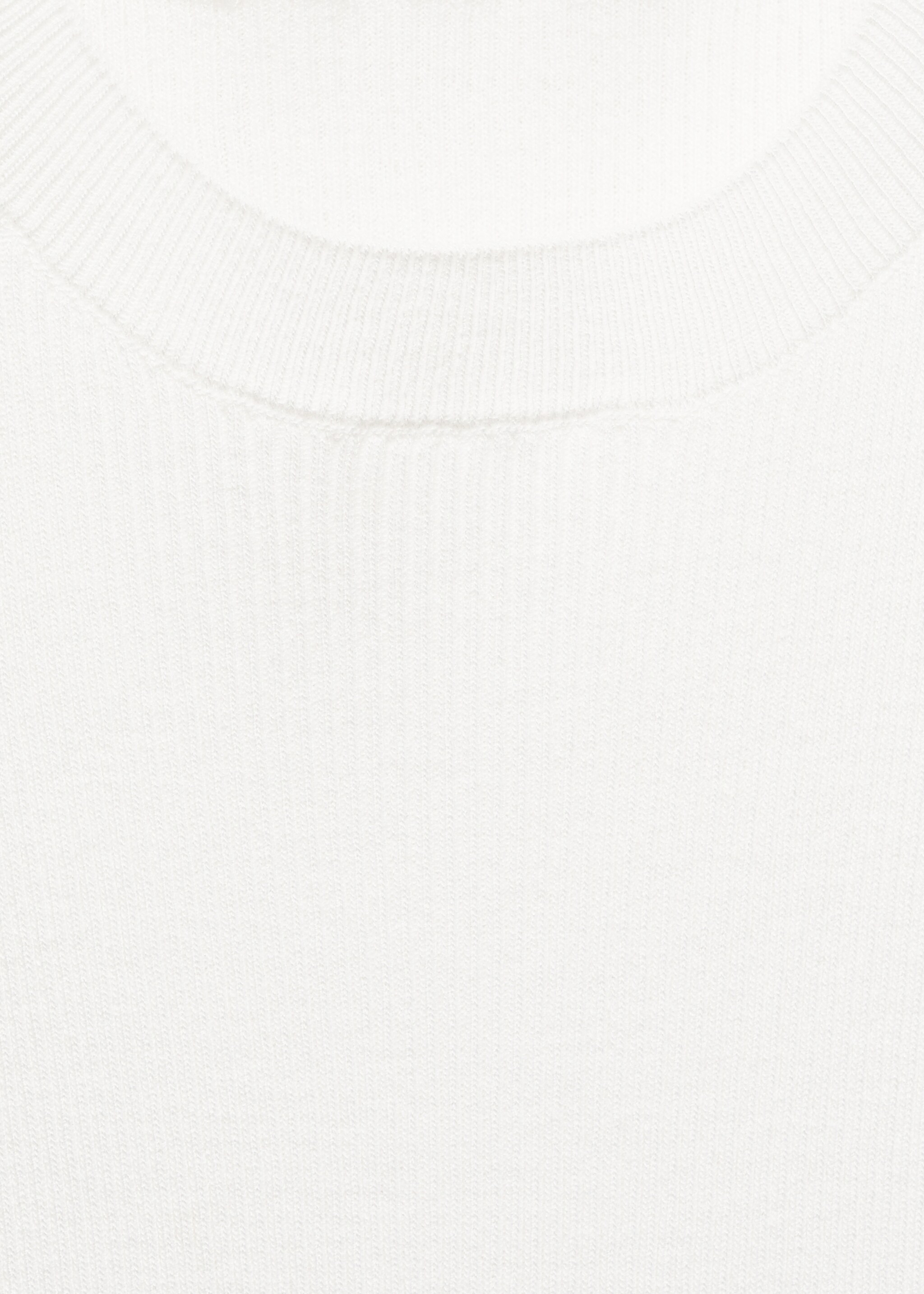 Ribbed knit top - Details of the article 8, Ecru. Ref: 67087115-00.