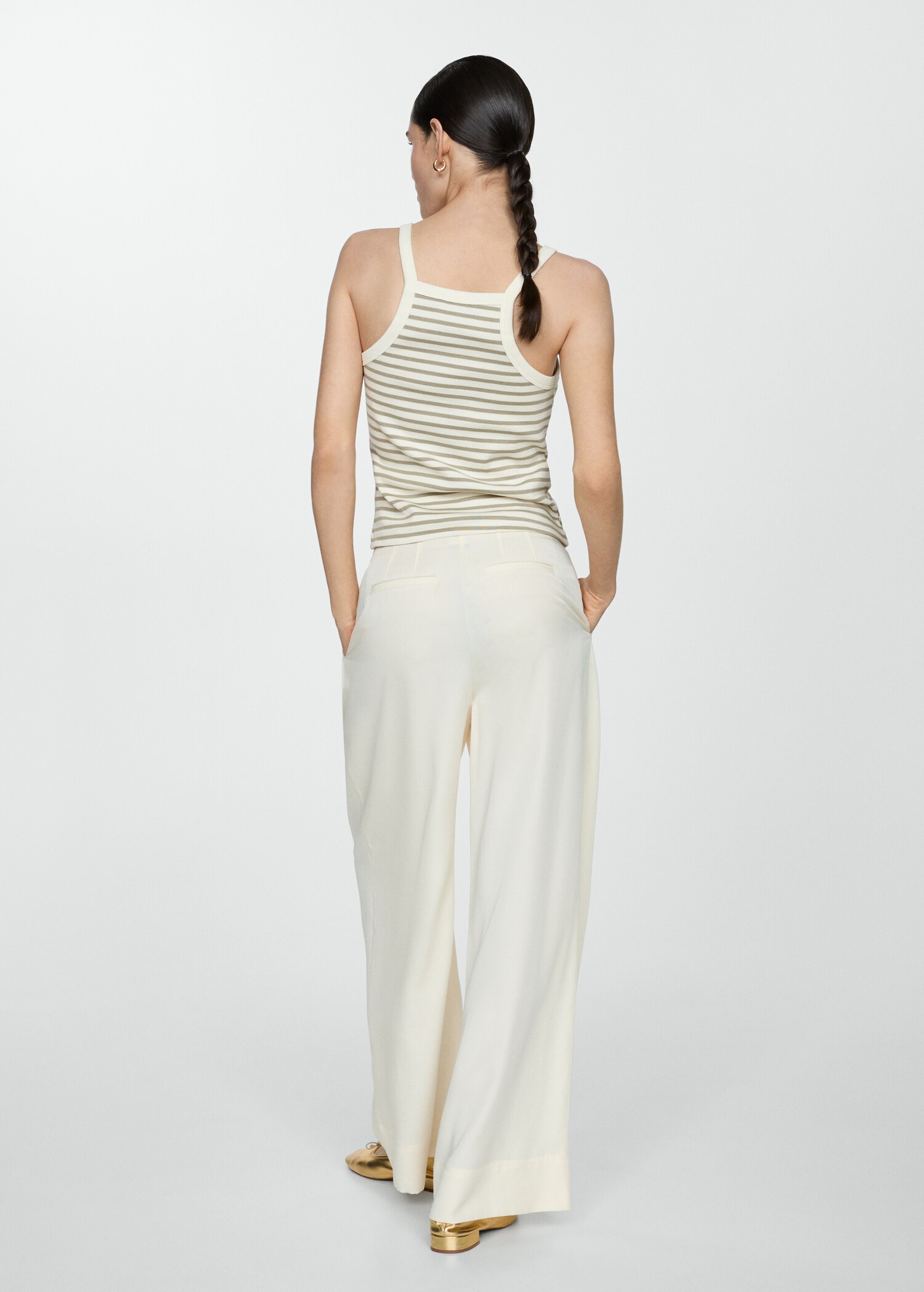 Striped knit top - Reverse of the article