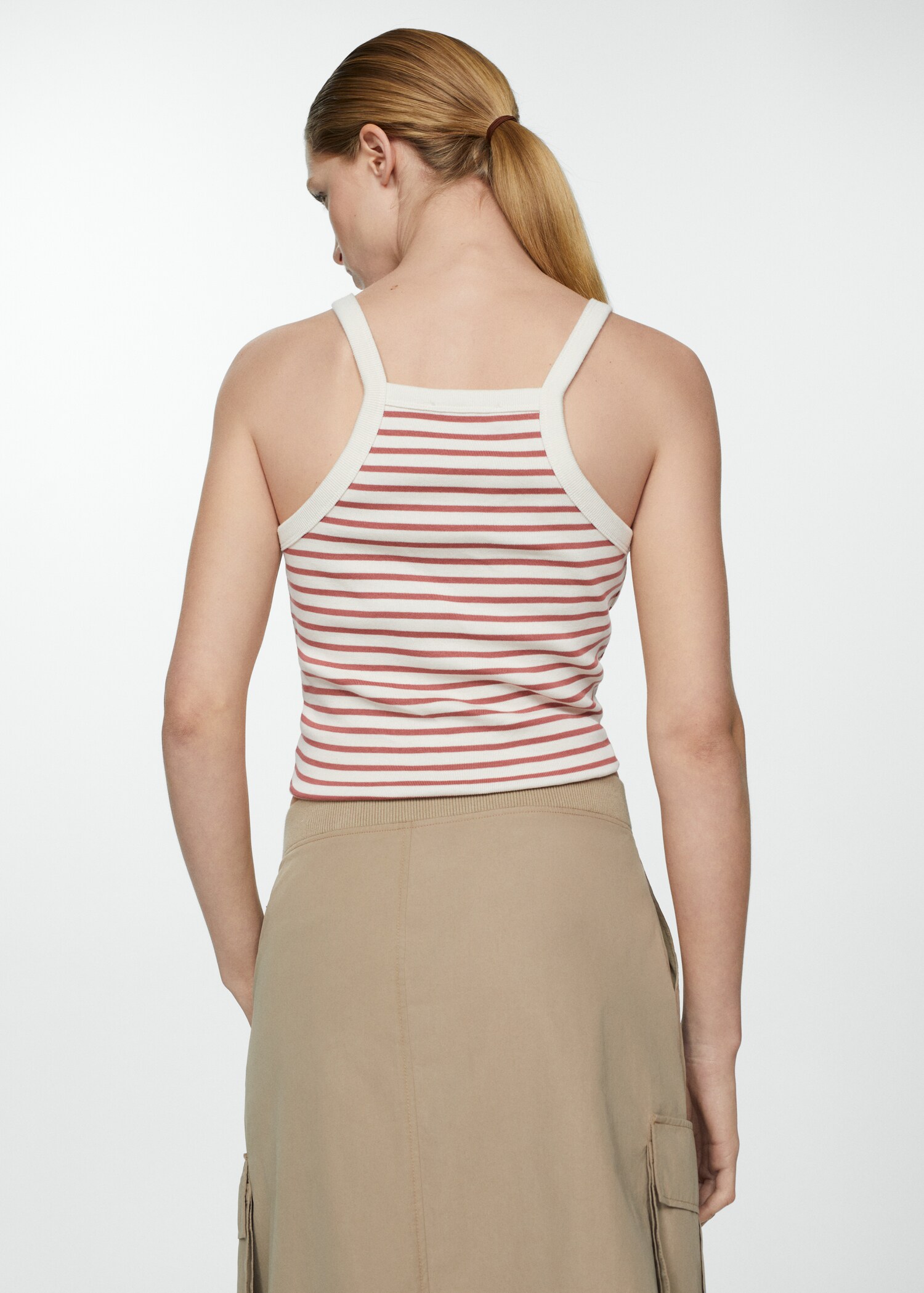 Striped knit top - Reverse of the article