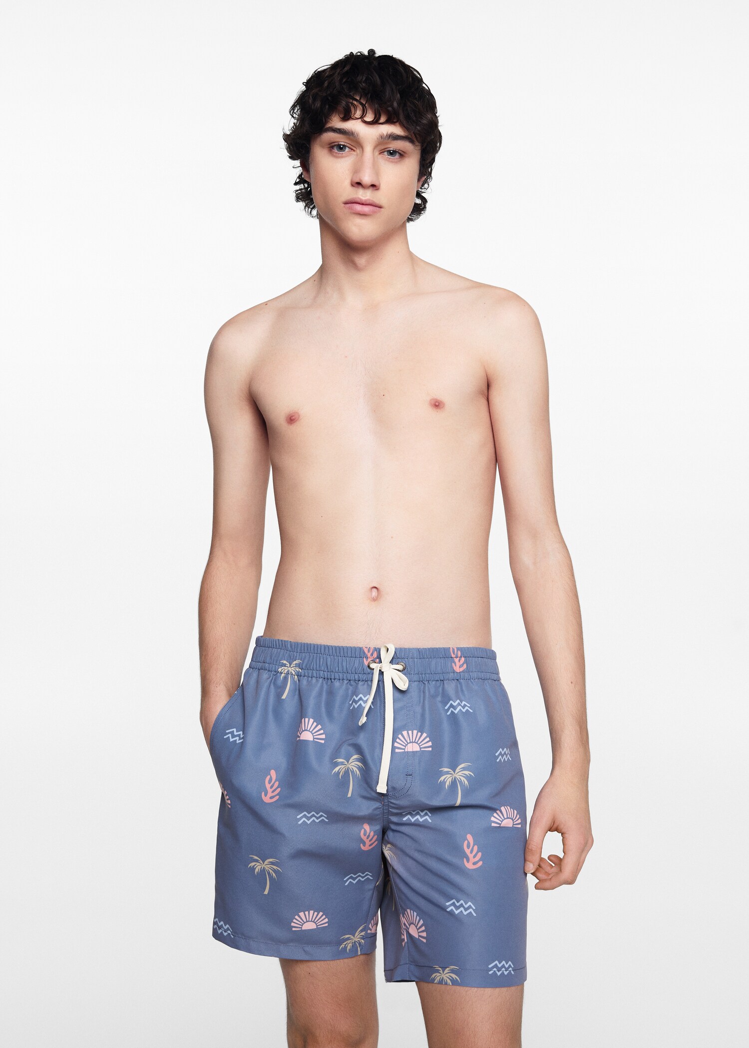 Maillot de bain imprimé marin - Plan moyen