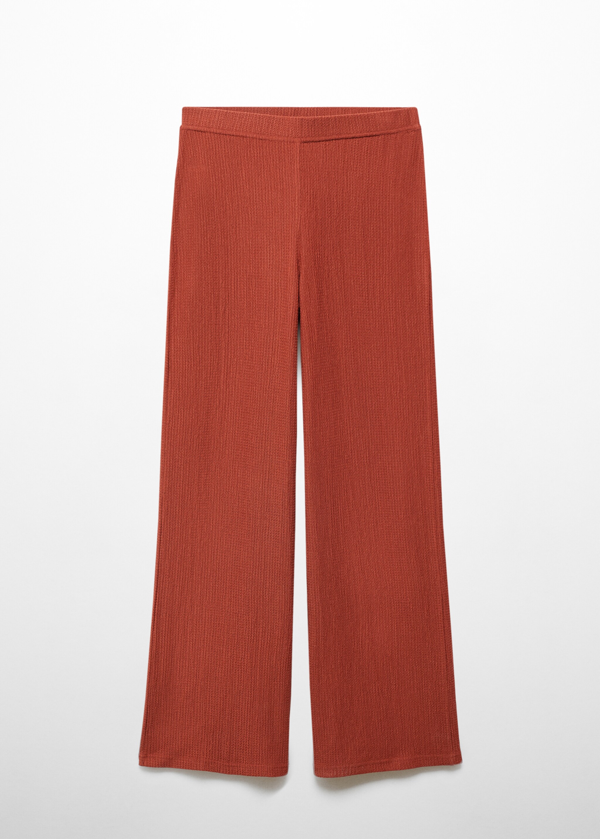 Textured wide leg trousers - Article without model, Burnt Orange. Ref: 67087128-00.