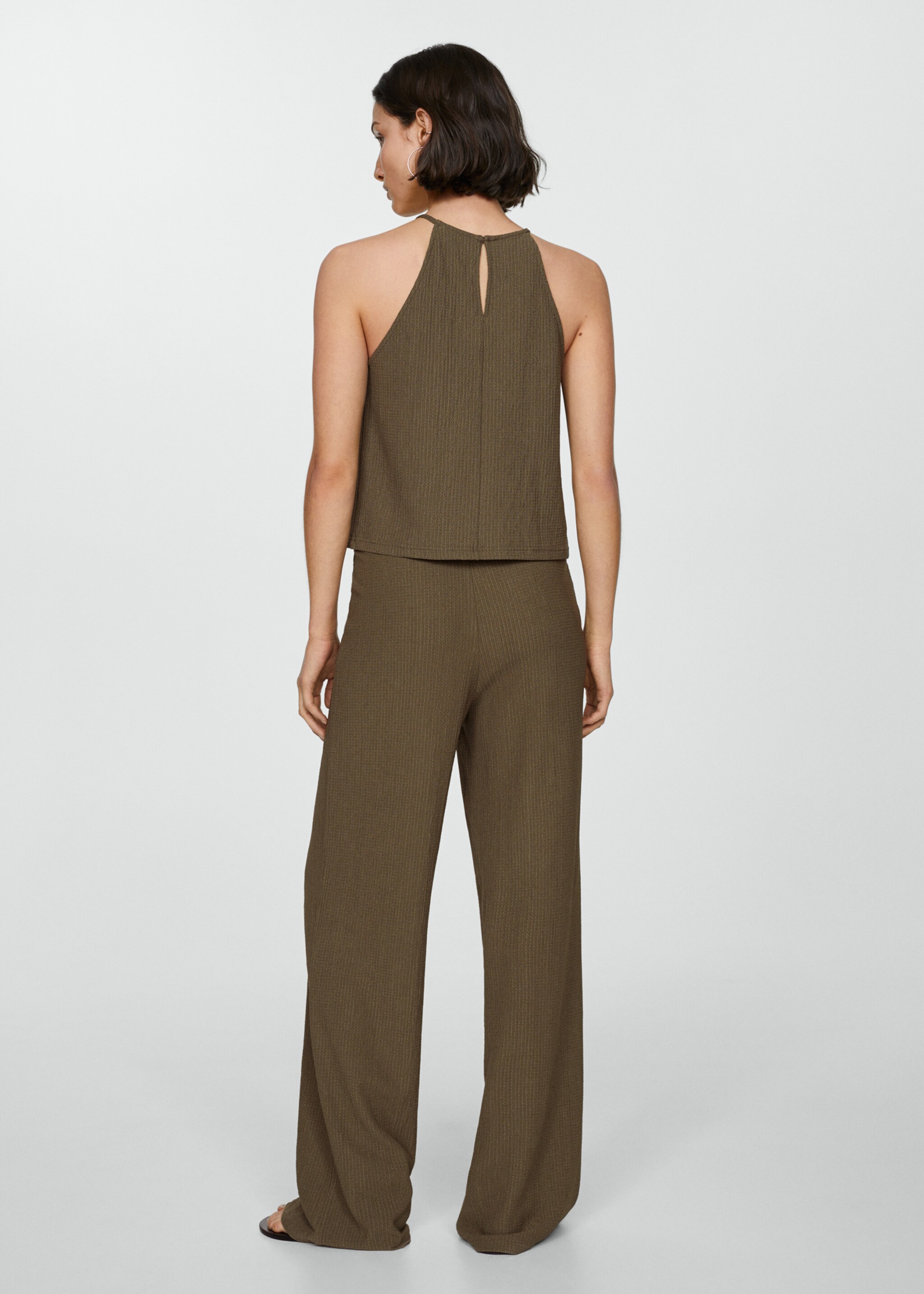 Textured wideleg trousers - Reverse of the article