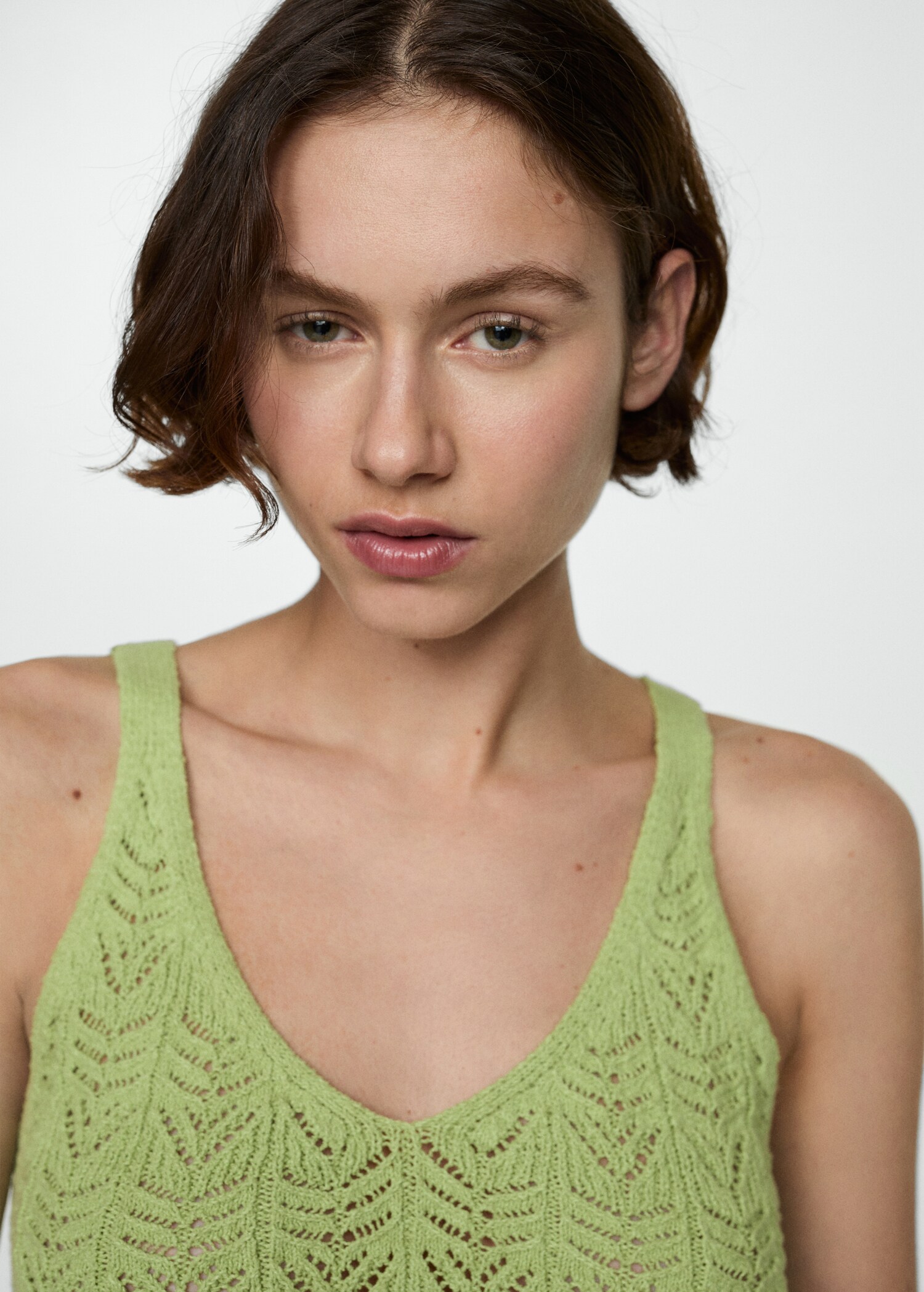 Openwork details knit top - Details of the article 1