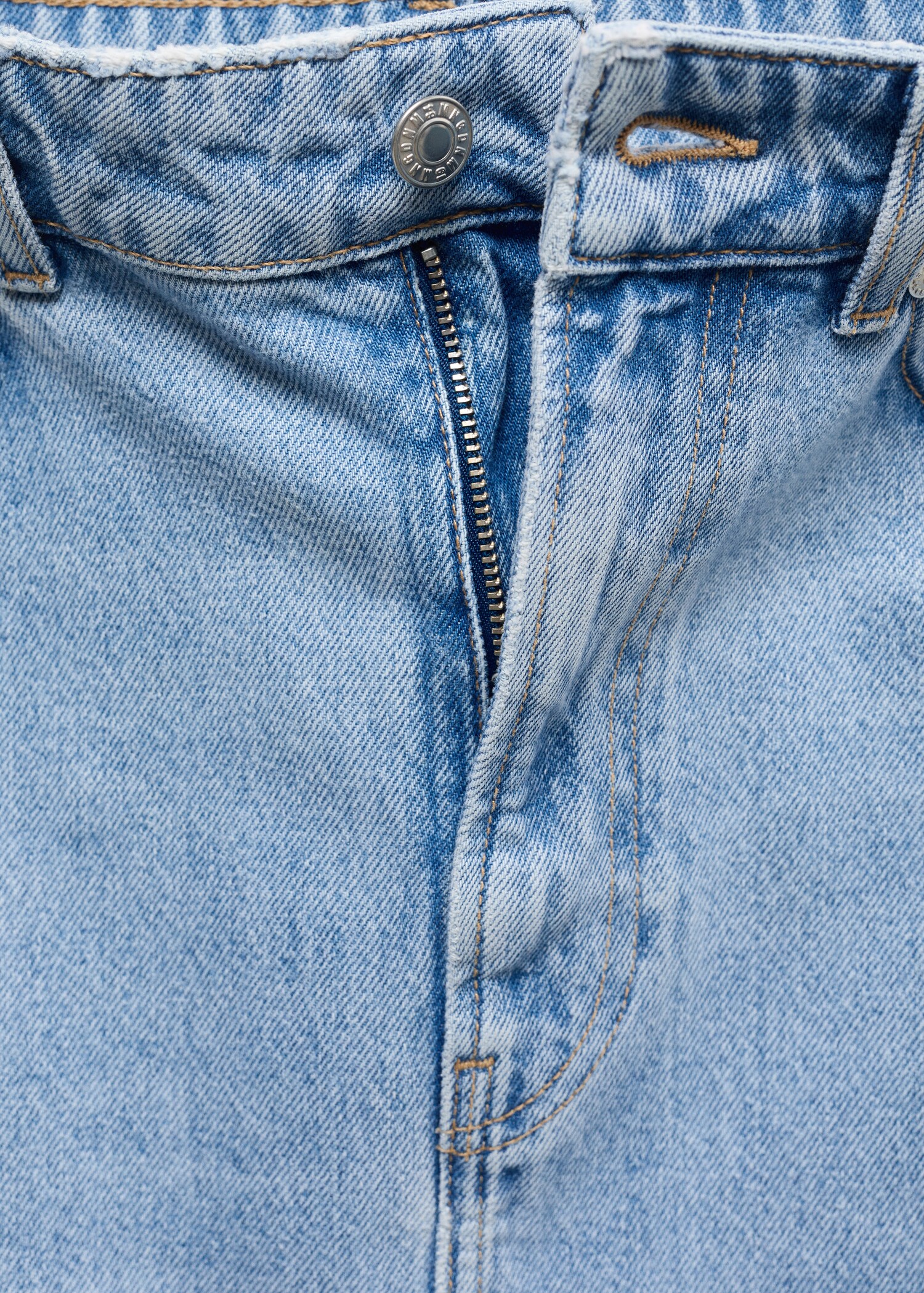 Φούστα denim ξεφτισμένο στρίφωμα - Λεπτομέρεια του προϊόντος 8