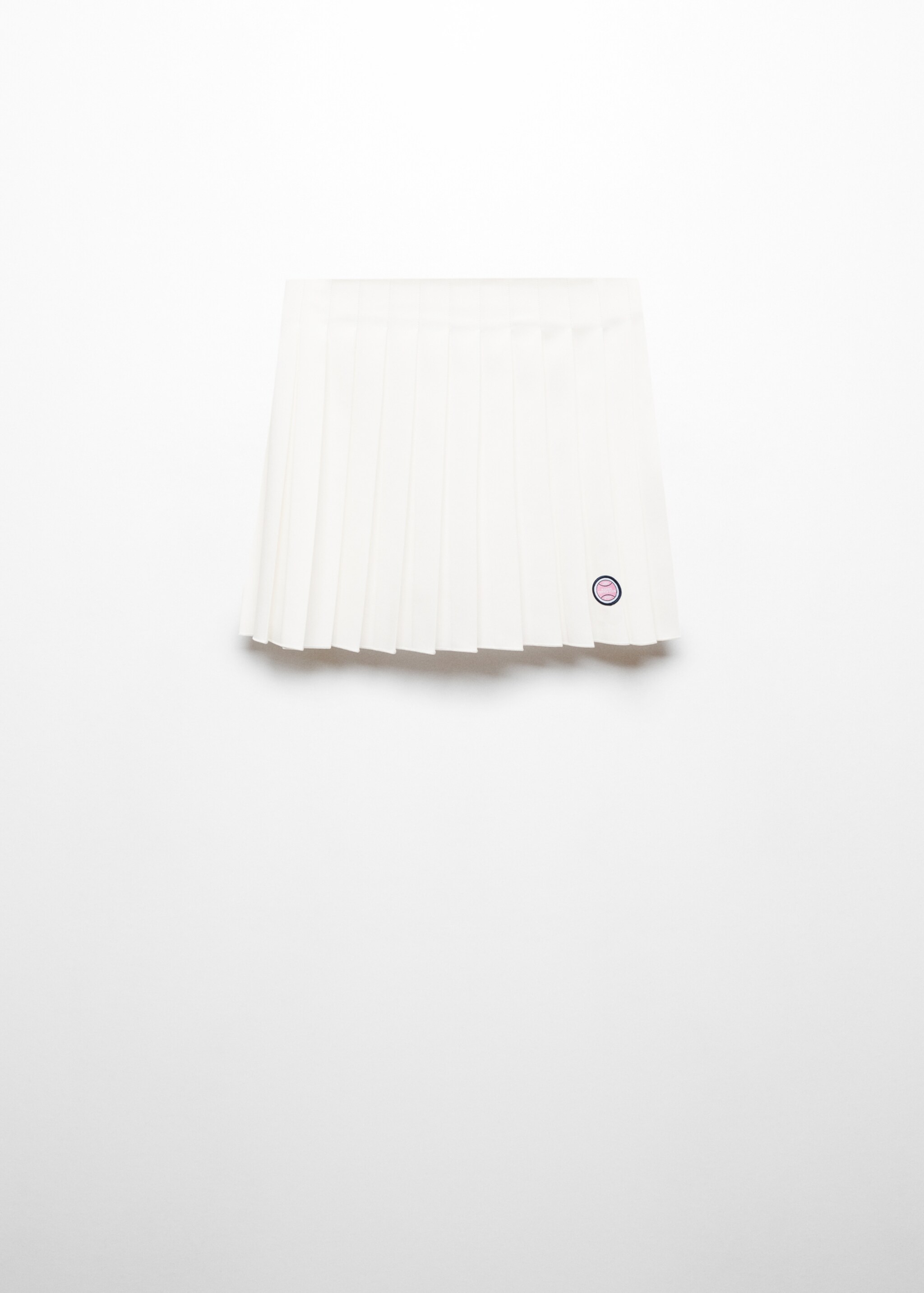 Check mini-skirt with logo - Article without model, White. Ref: 67087144-00.