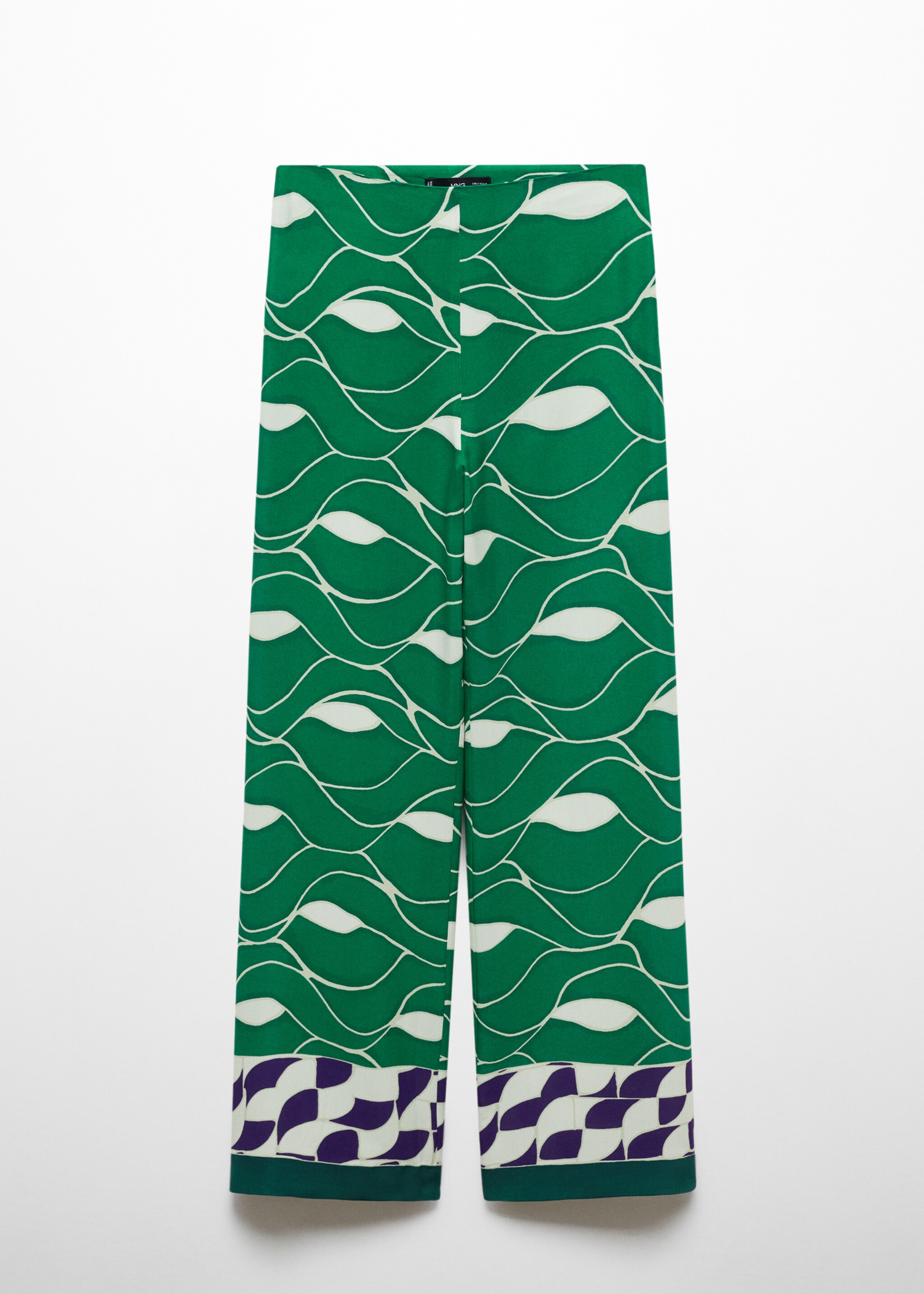 Printed straight trousers - Article without model