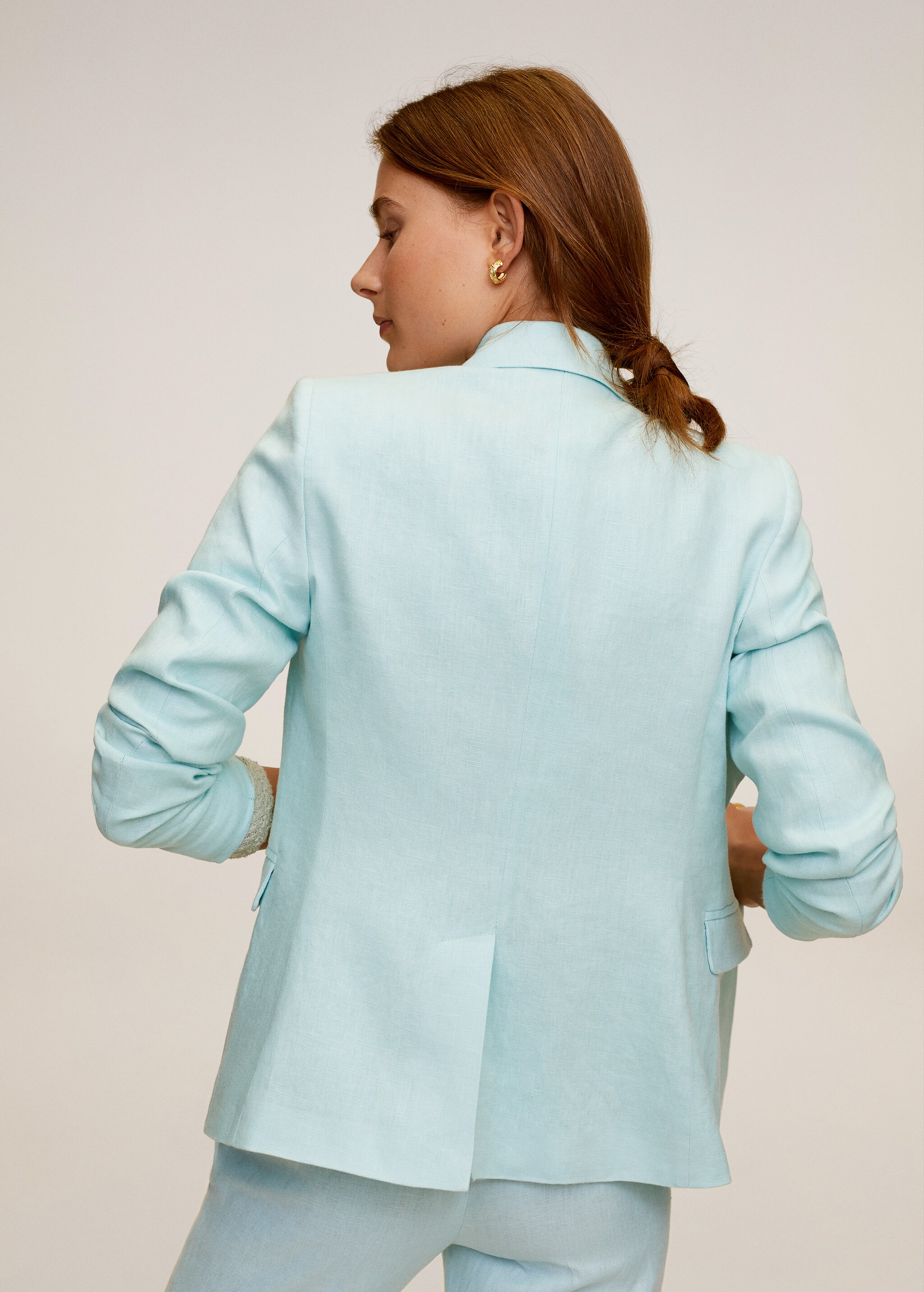 Linen button blazer - Reverse of the article