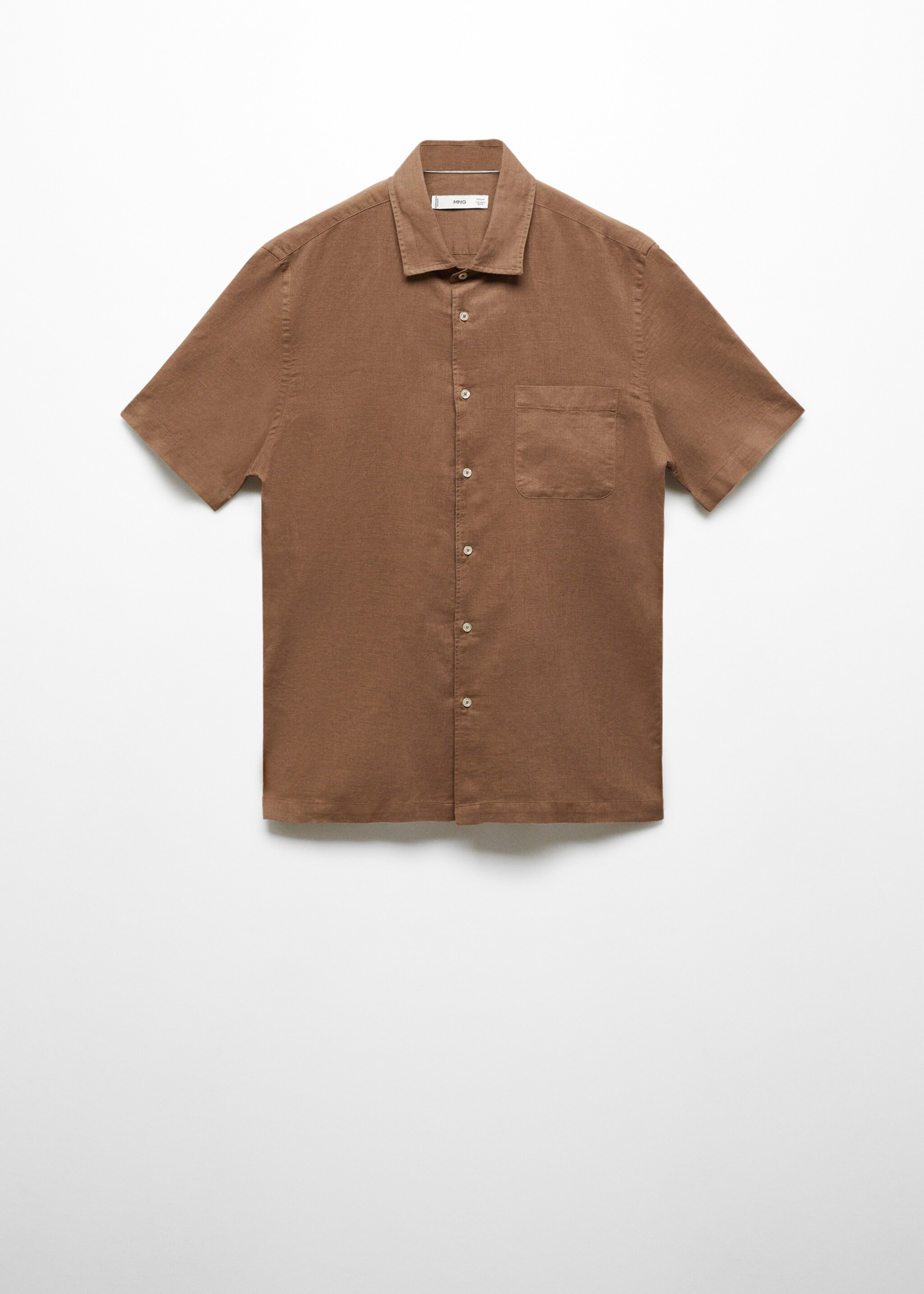 Regular-fit linen shirt with pocket - Article without model