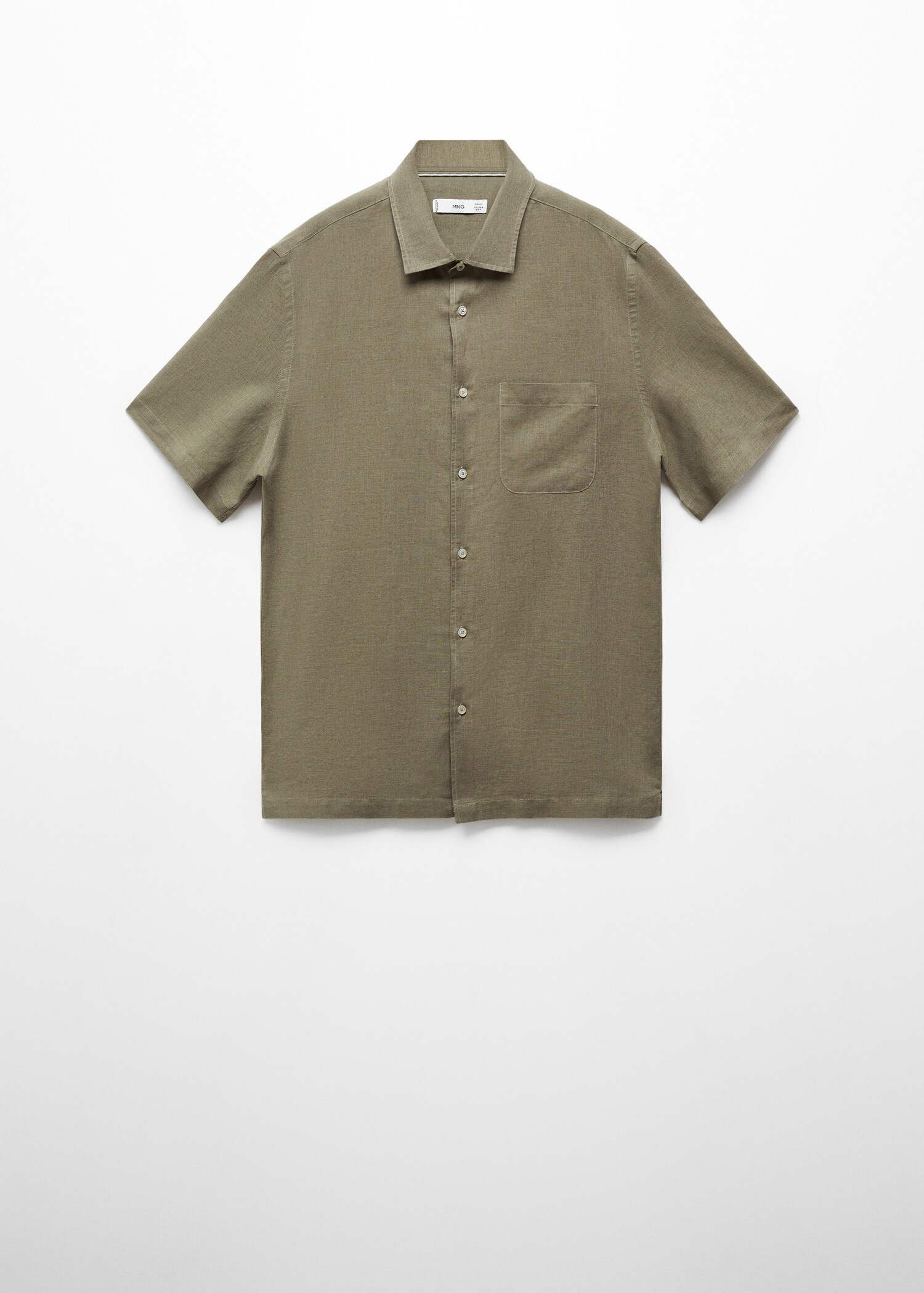 Regular-fit linen shirt with pocket - Article without model