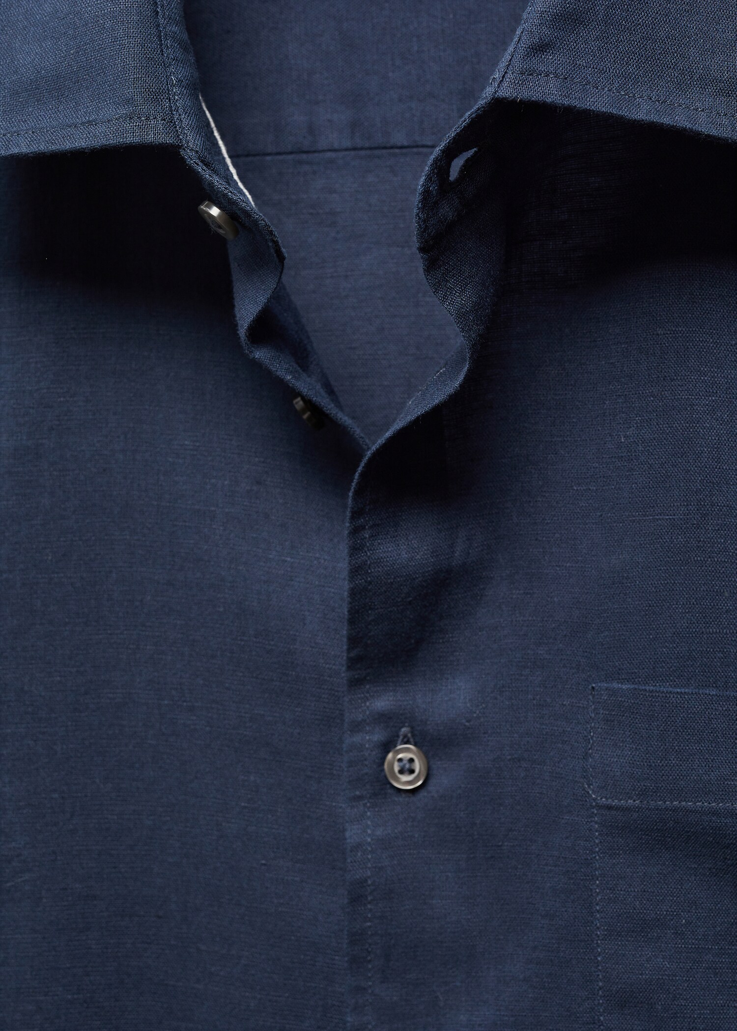 Regular-fit linen shirt with pocket - Details of the article 8