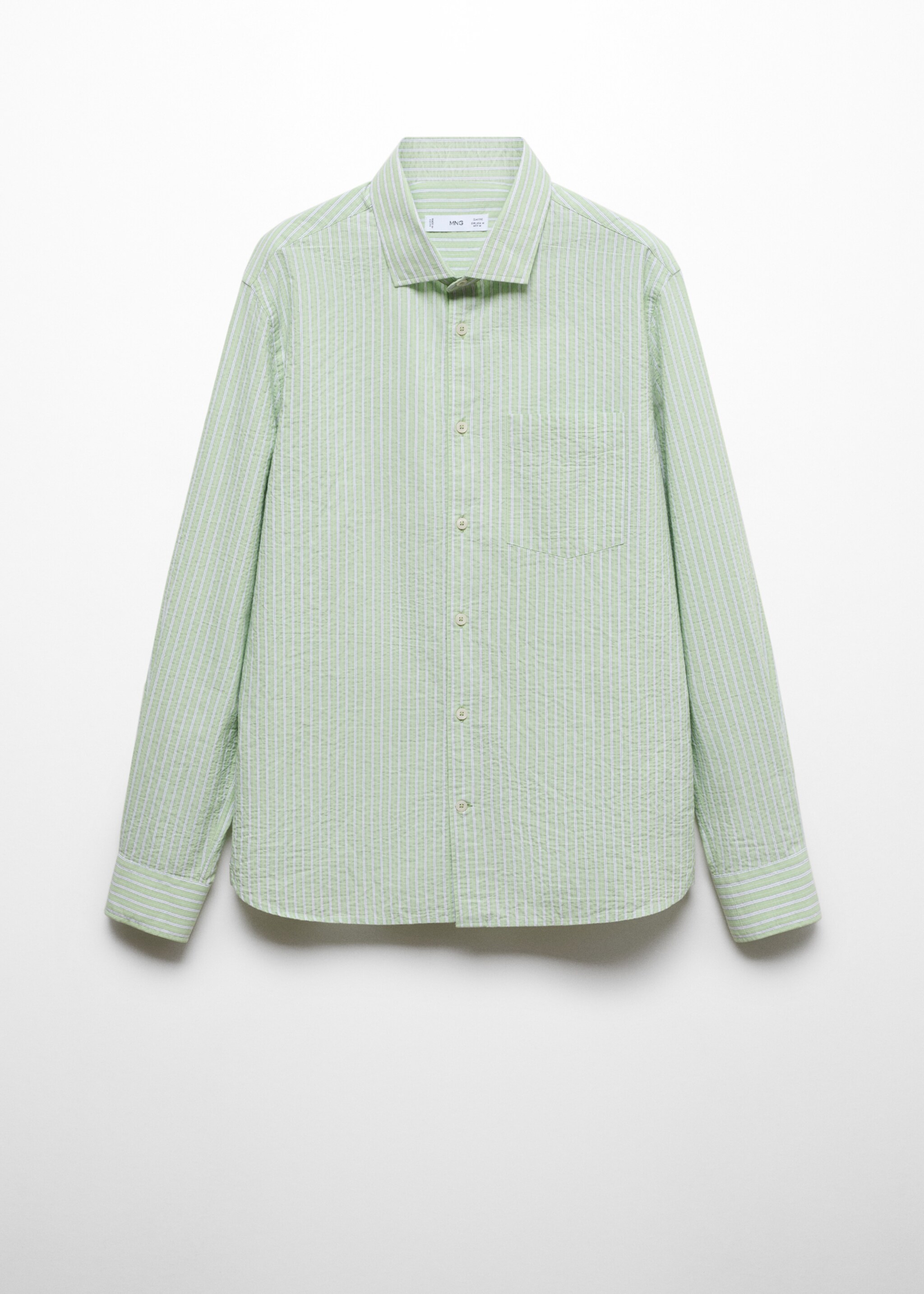 Camisa classic fit algodón seersucker rayas - Artículo sin modelo