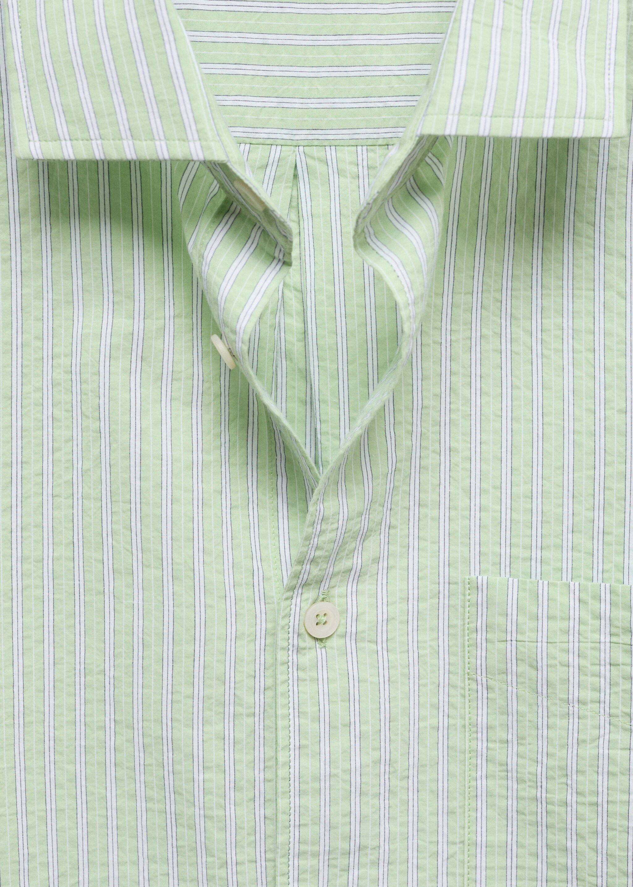 Camisa classic fit algodón seersucker rayas - Detalle del artículo 8