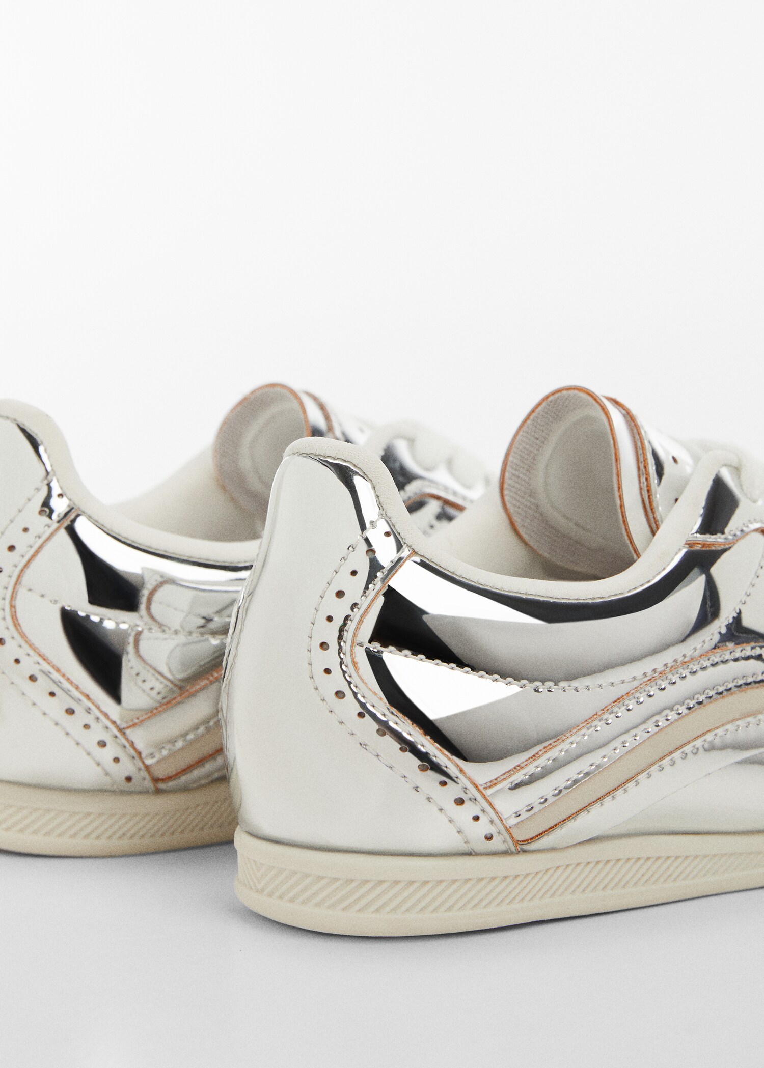Metallic lace-up sneakers - Details of the article 1
