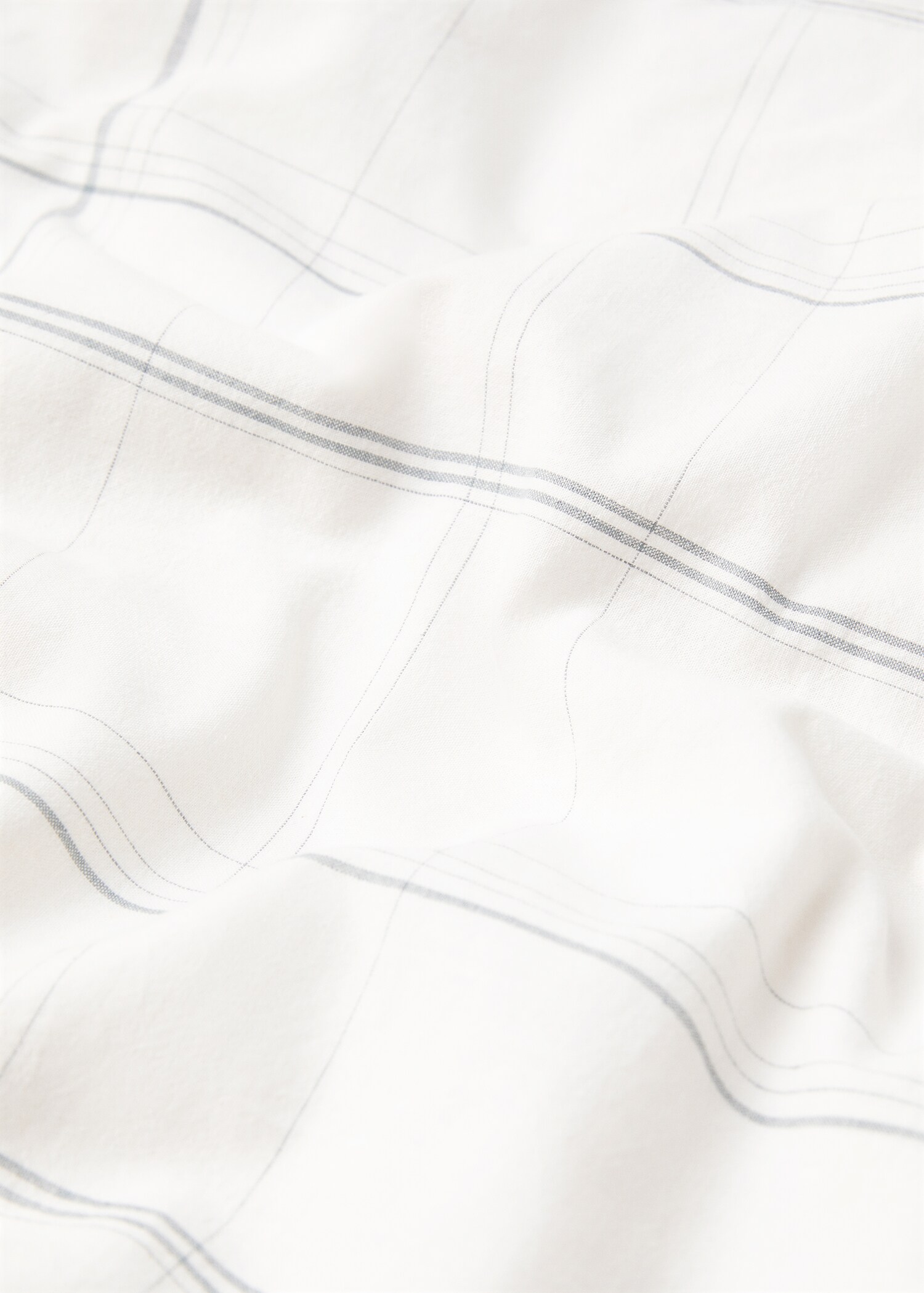 Striped cotton linen duvet cover for king bed - Details of the article 2