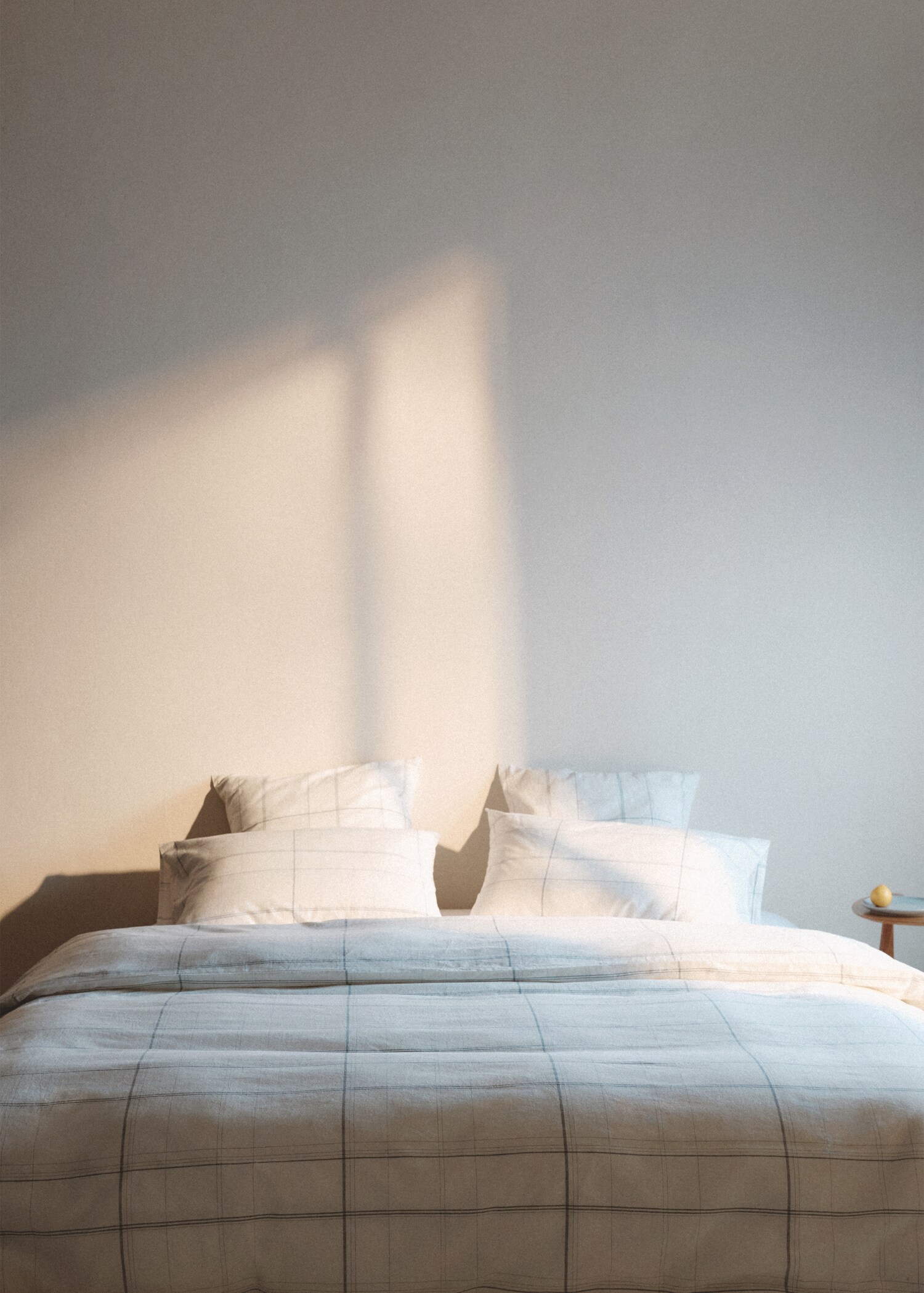 Striped cotton linen duvet cover for king bed - Details of the article 6