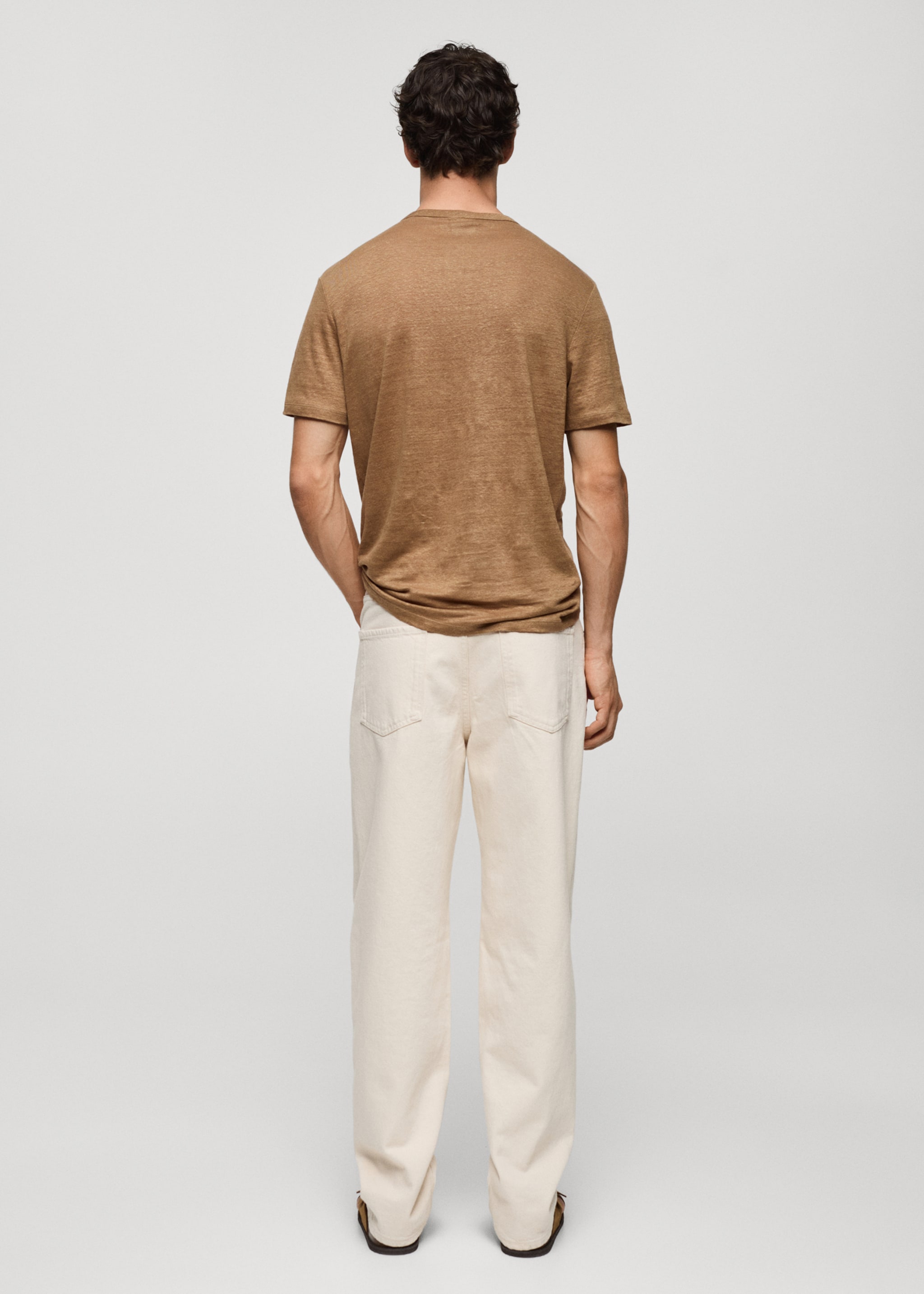 T-shirt slim-fit 100 % lin - Verso de l’article
