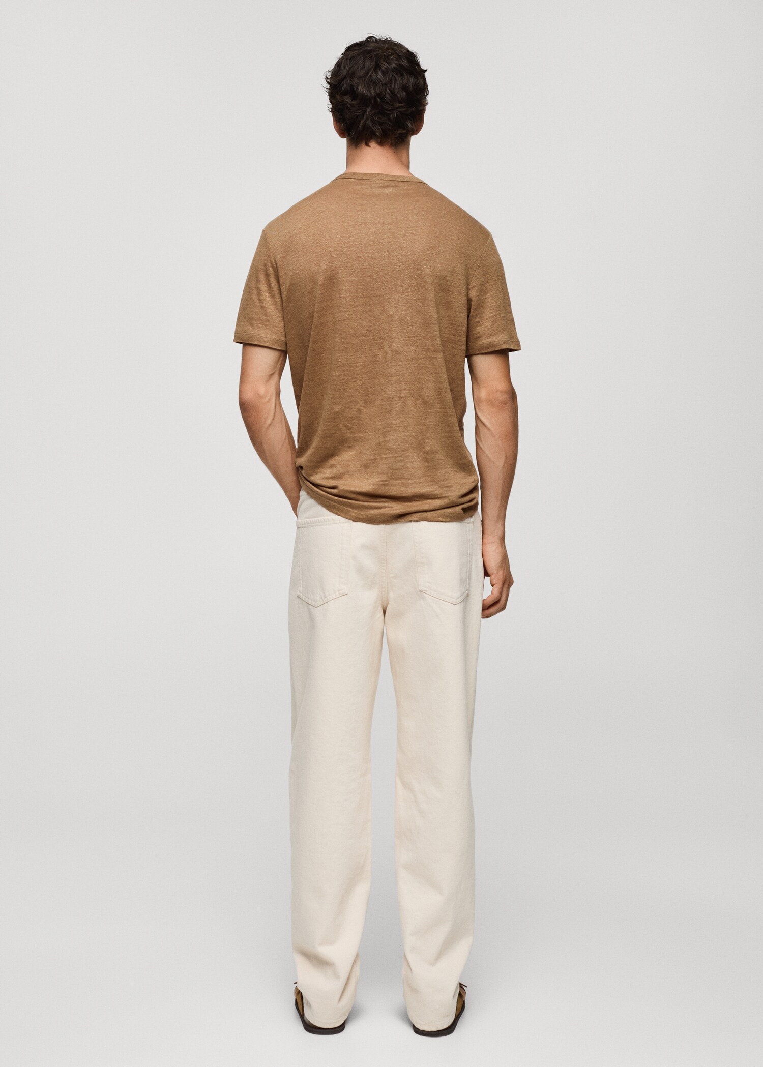 T-shirt slim-fit 100 % lin - Verso de l’article
