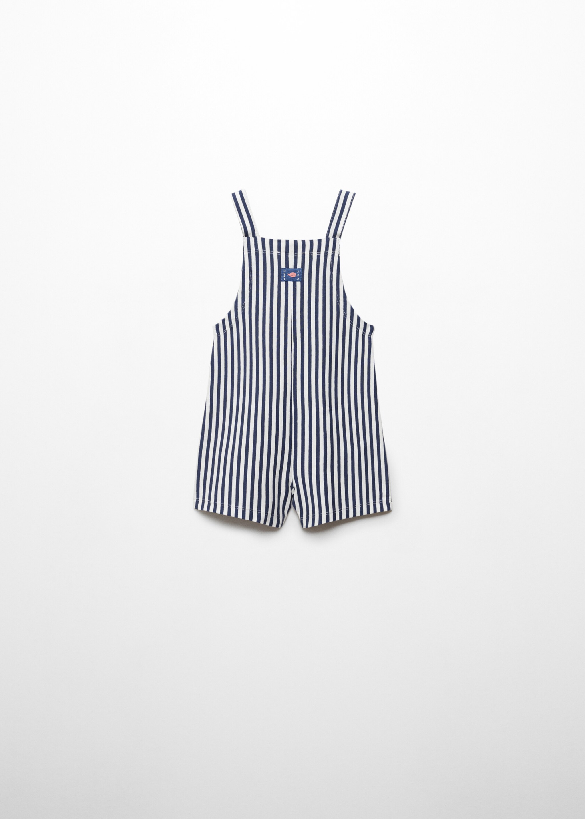 Striped cotton dungarees - Reverse of the article