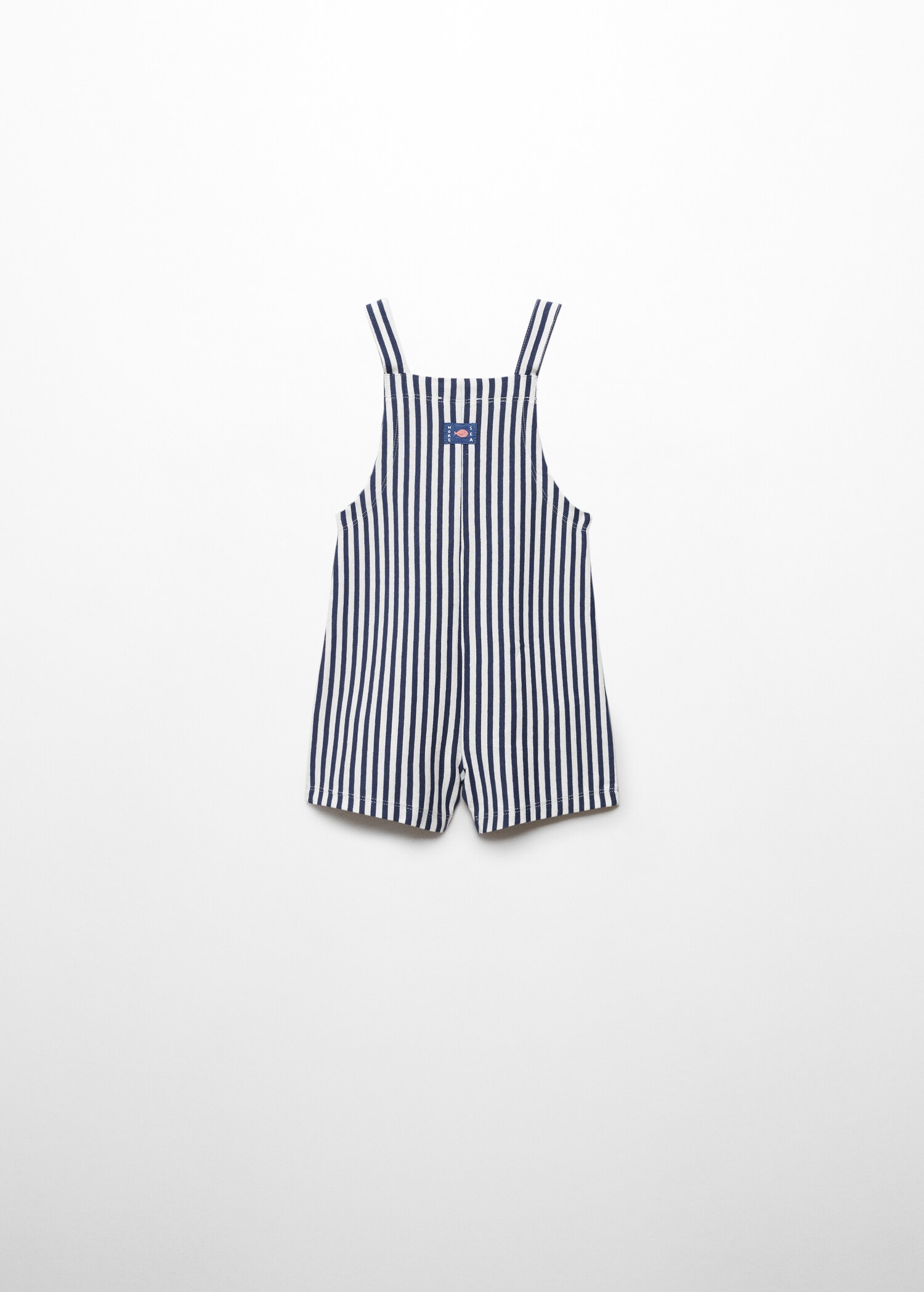 Striped cotton dungarees - Reverse of the article