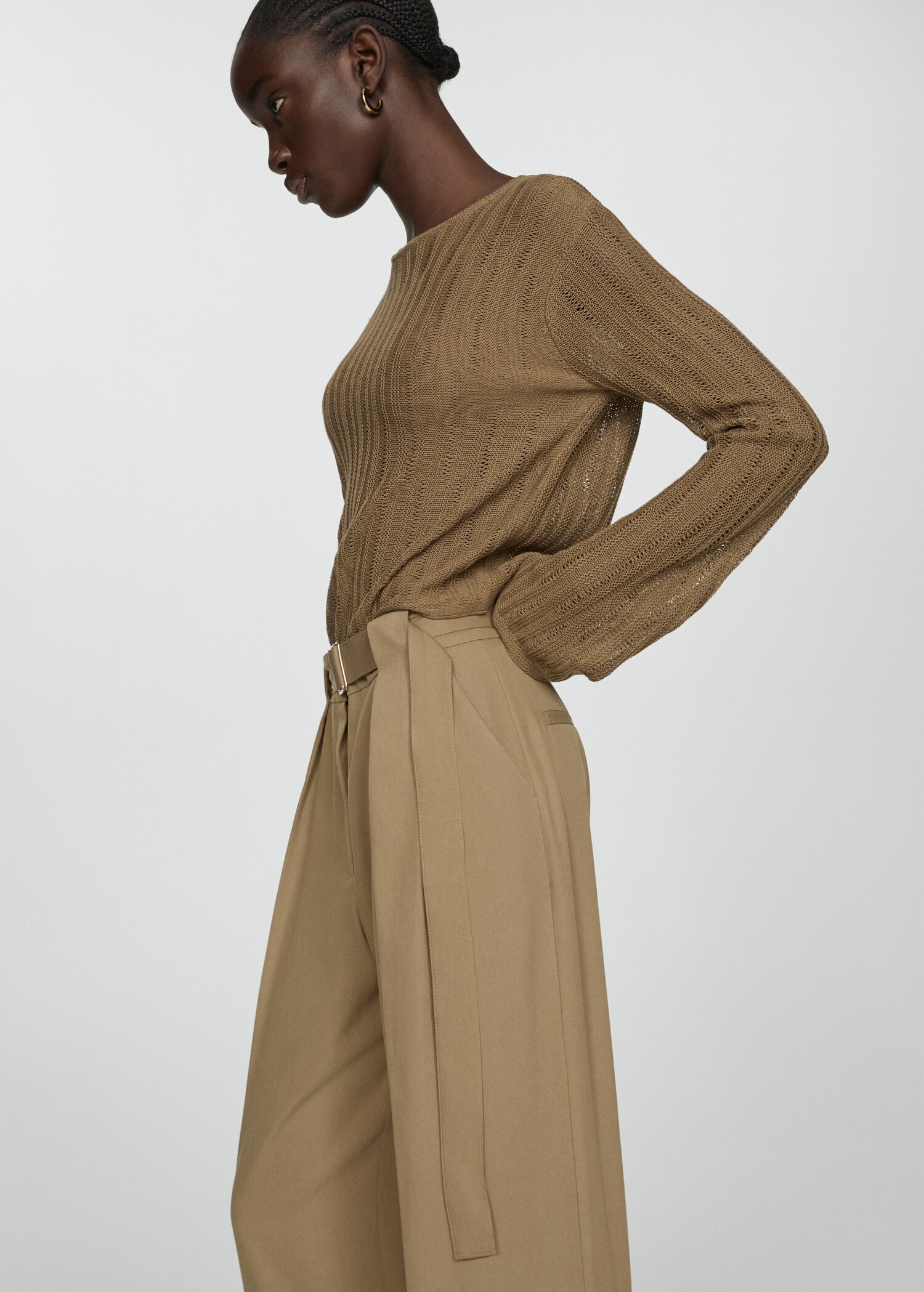 Belt straight-fit trousers - Details of the article 2