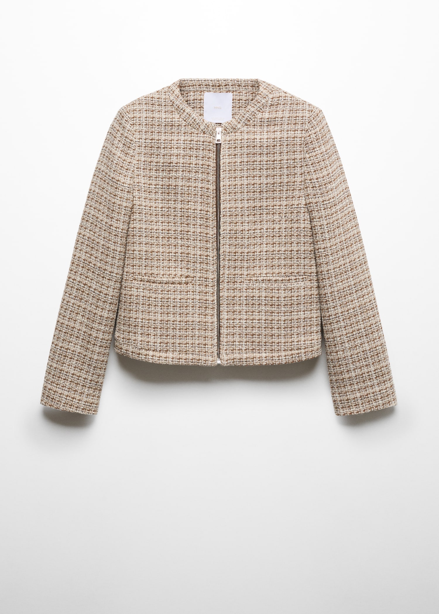 Veste tweed zippée
