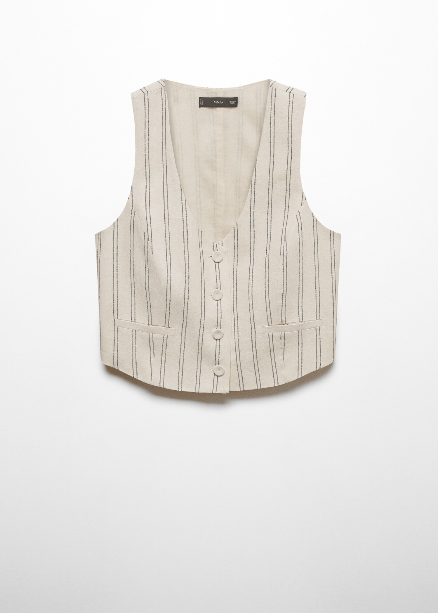 Striped linen waistcoat - Article without model