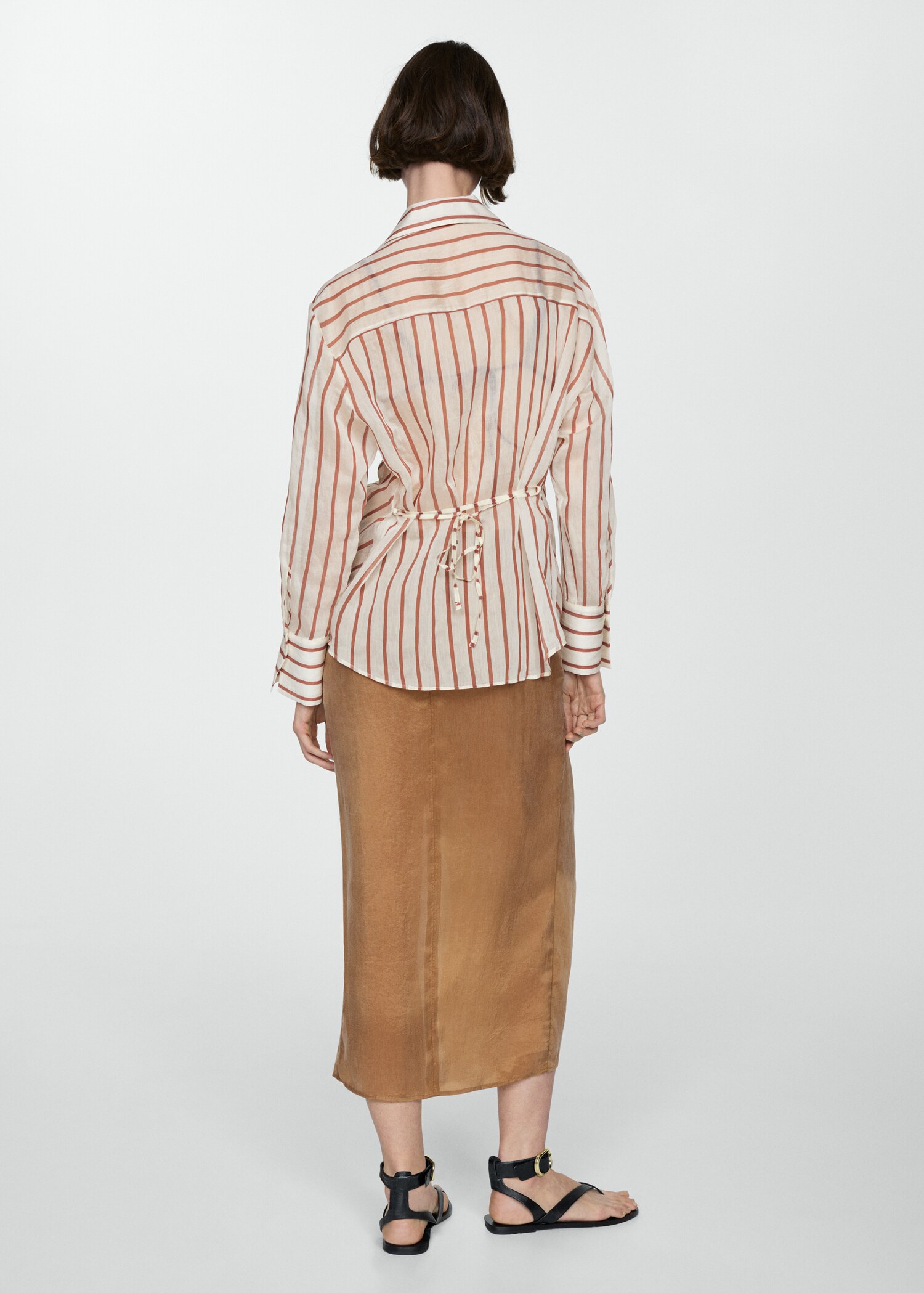 Semi-transparent striped shirt - Reverse of the article