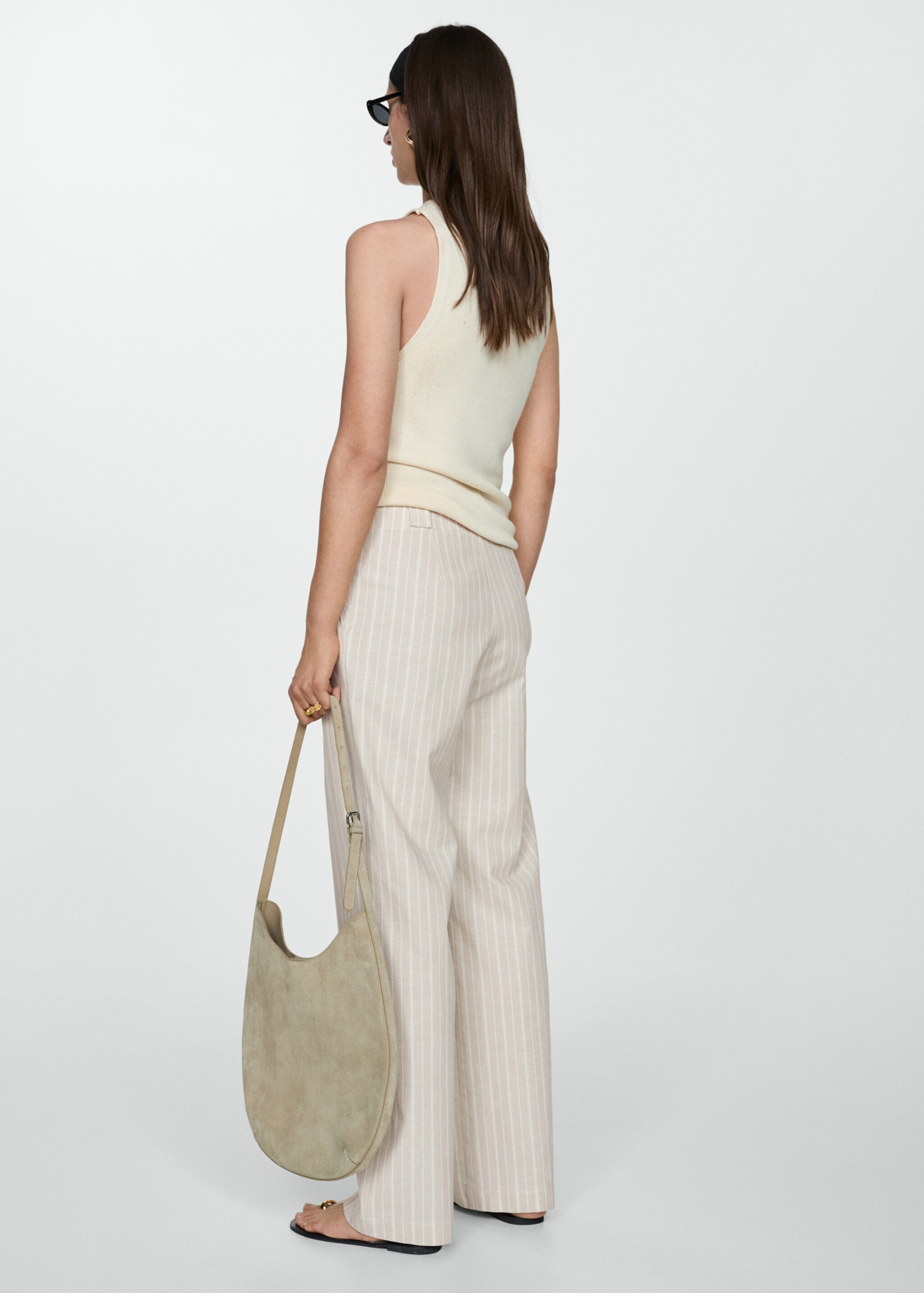 Straight striped trousers - Reverse of the article
