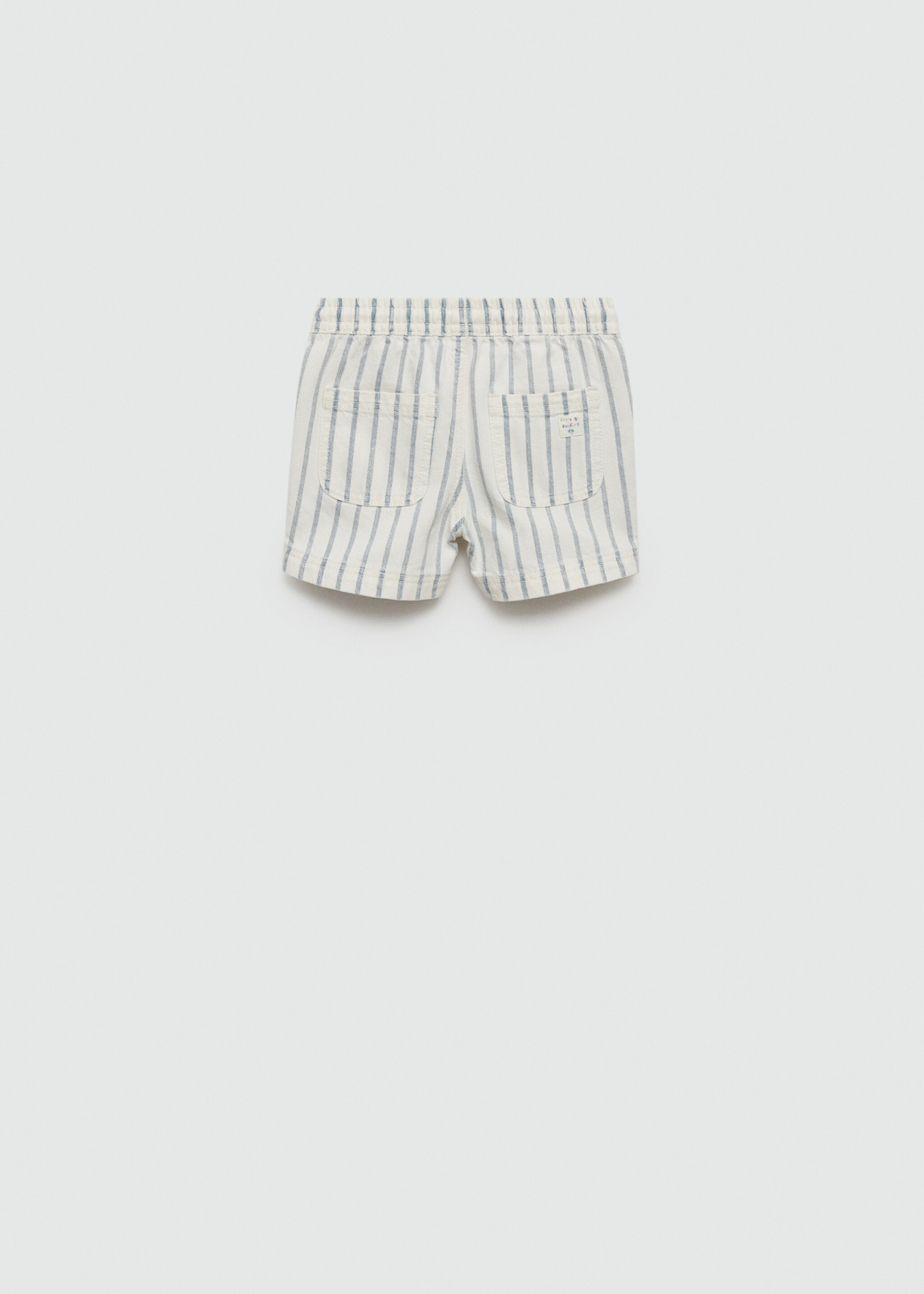Striped cotton Bermuda shorts - Reverse of the article
