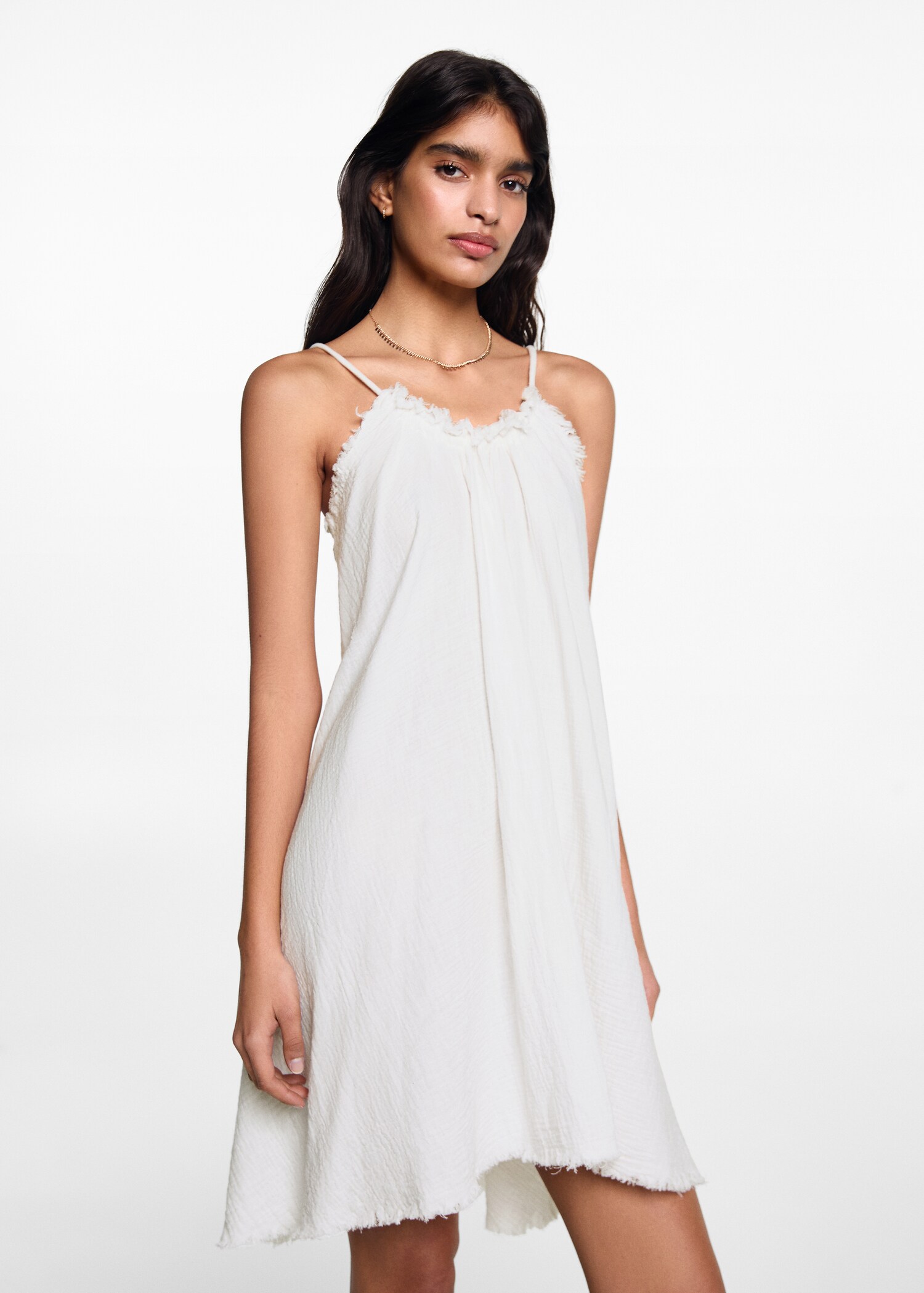Frayed edges dress - Medium plane