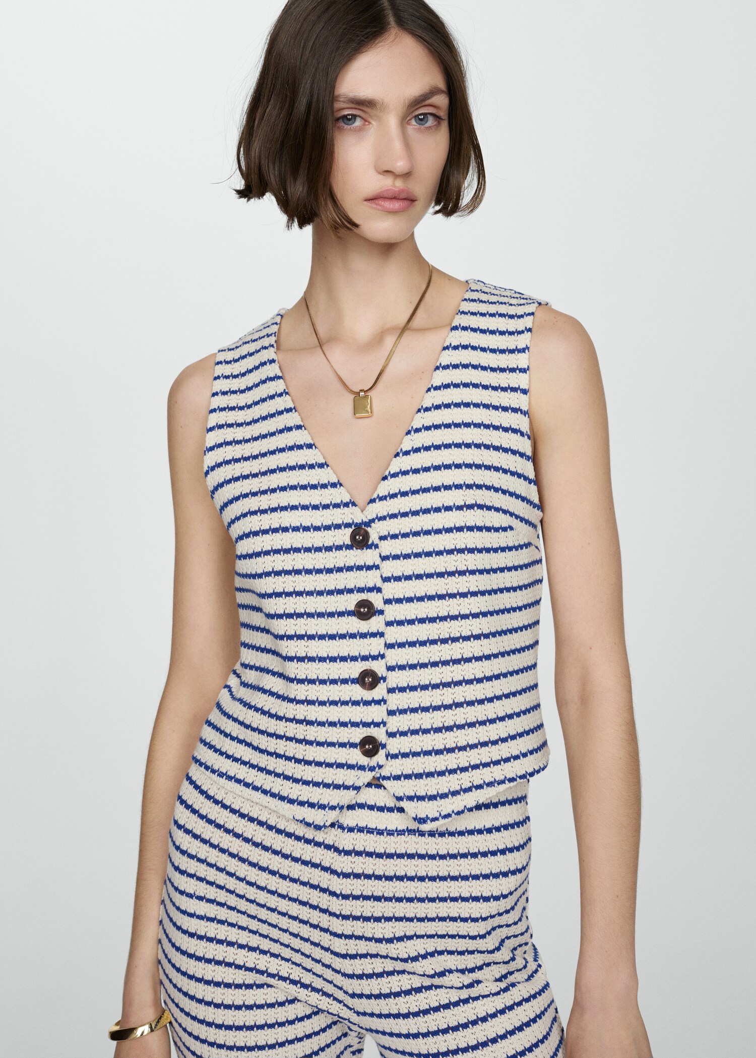 Striped crochet top - Medium plane