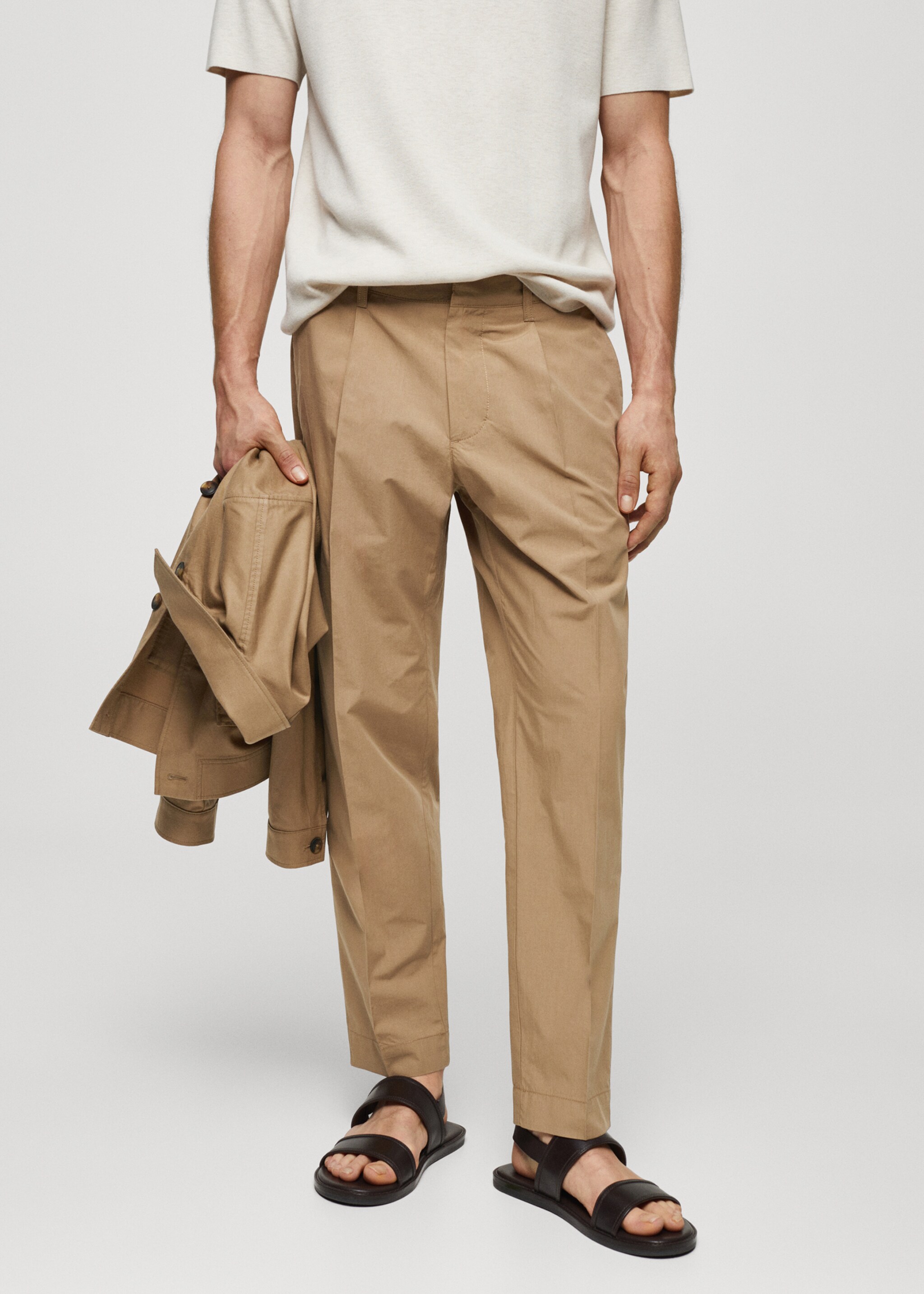 Pantaloni slim-fit 100% cotone - Piano medio