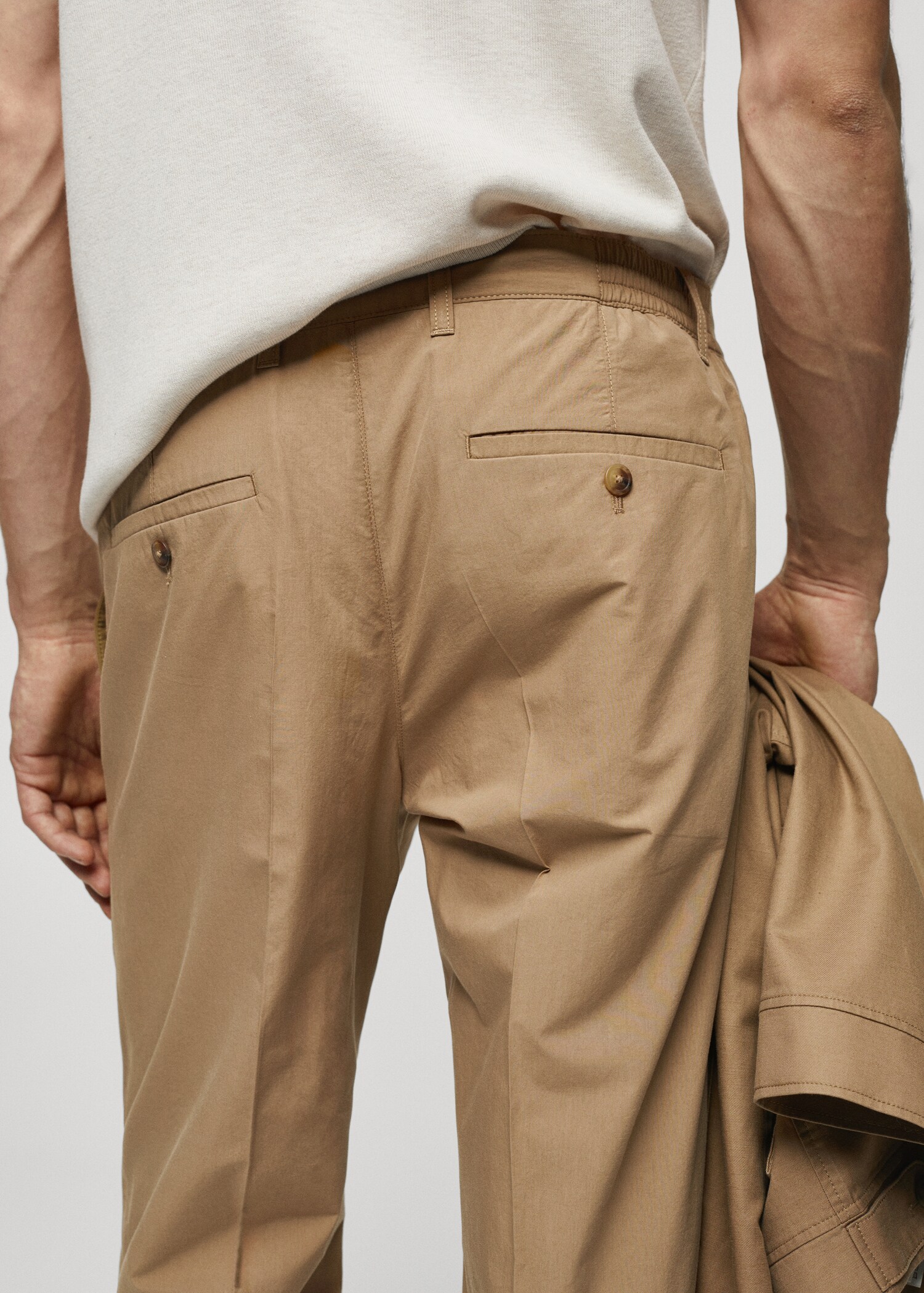 100% slim-fit cotton trousers - Details of the article 4