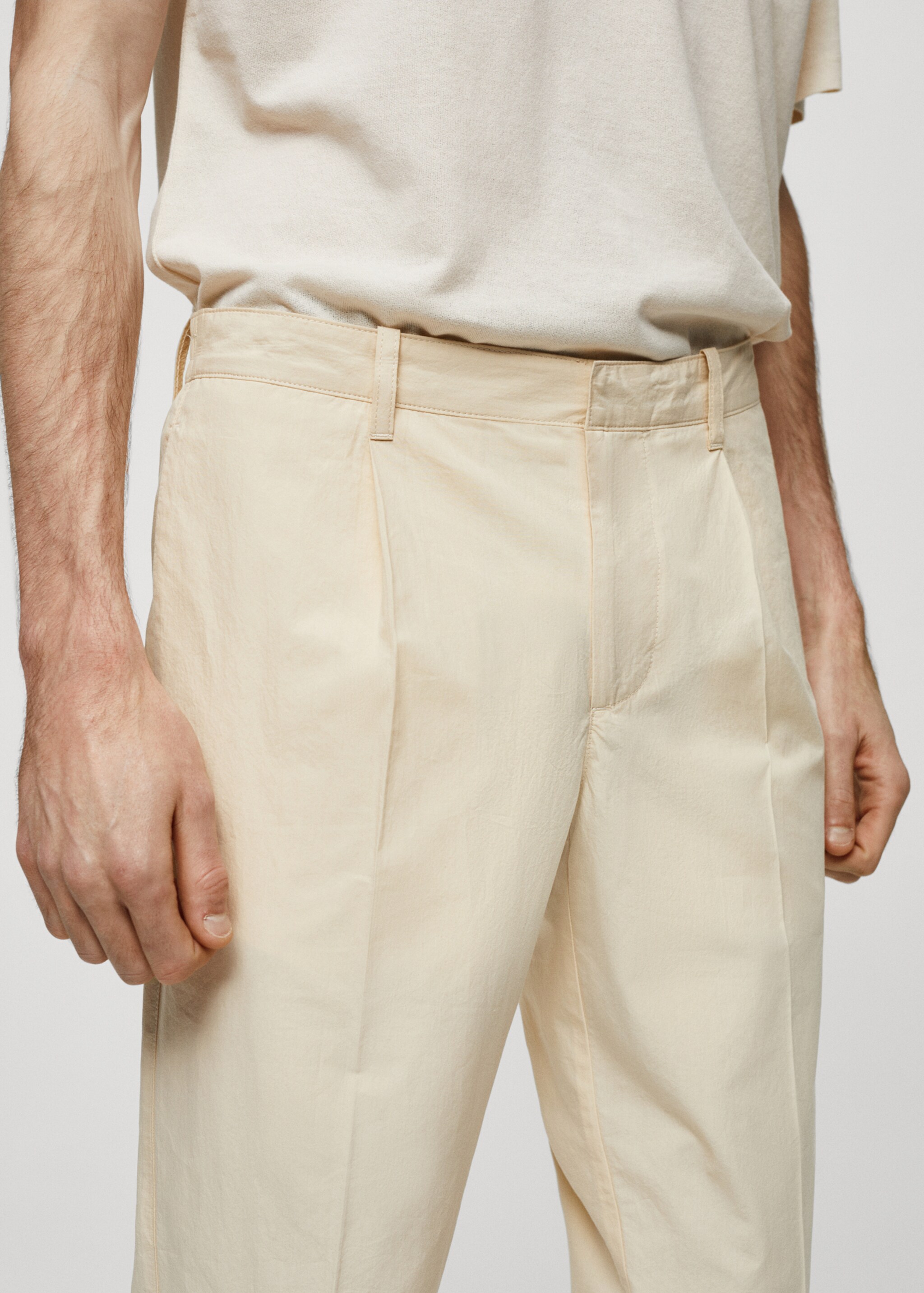 Pantaloni slim fit 100% bumbac - Detaliu al articolului 1