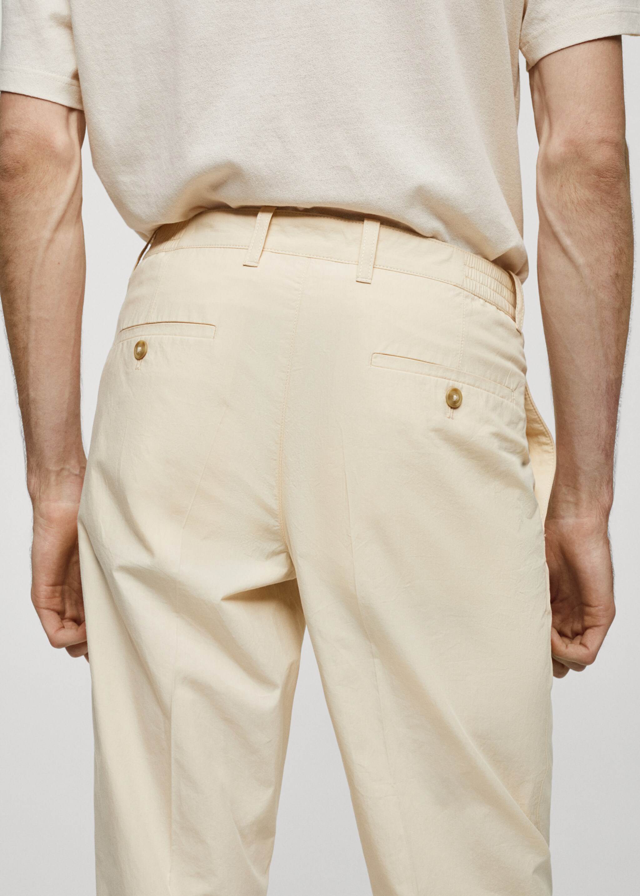 Pantaloni slim fit 100% bumbac - Detaliu al articolului 4