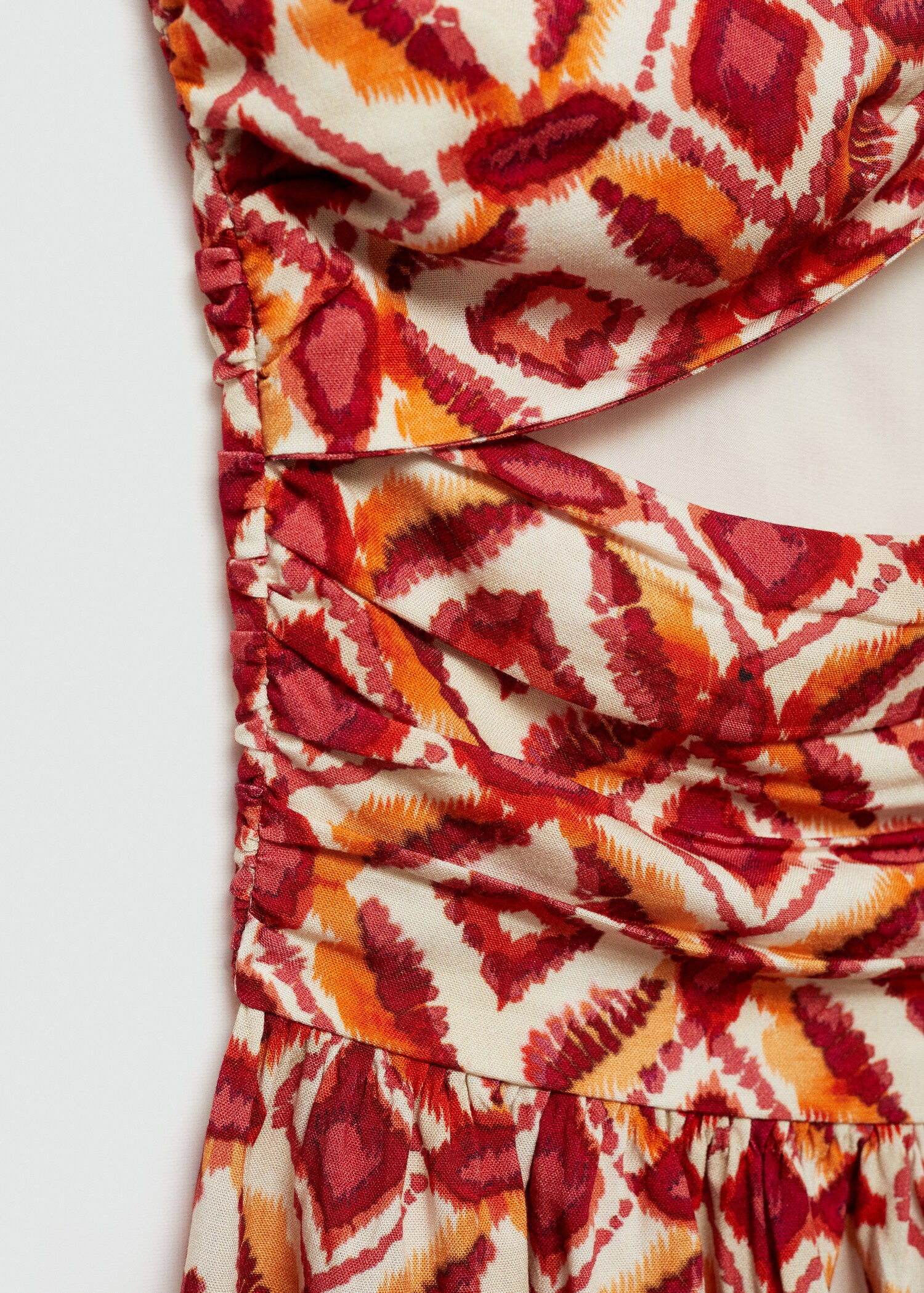 Printed cut-out detail dress - Details of the article 0