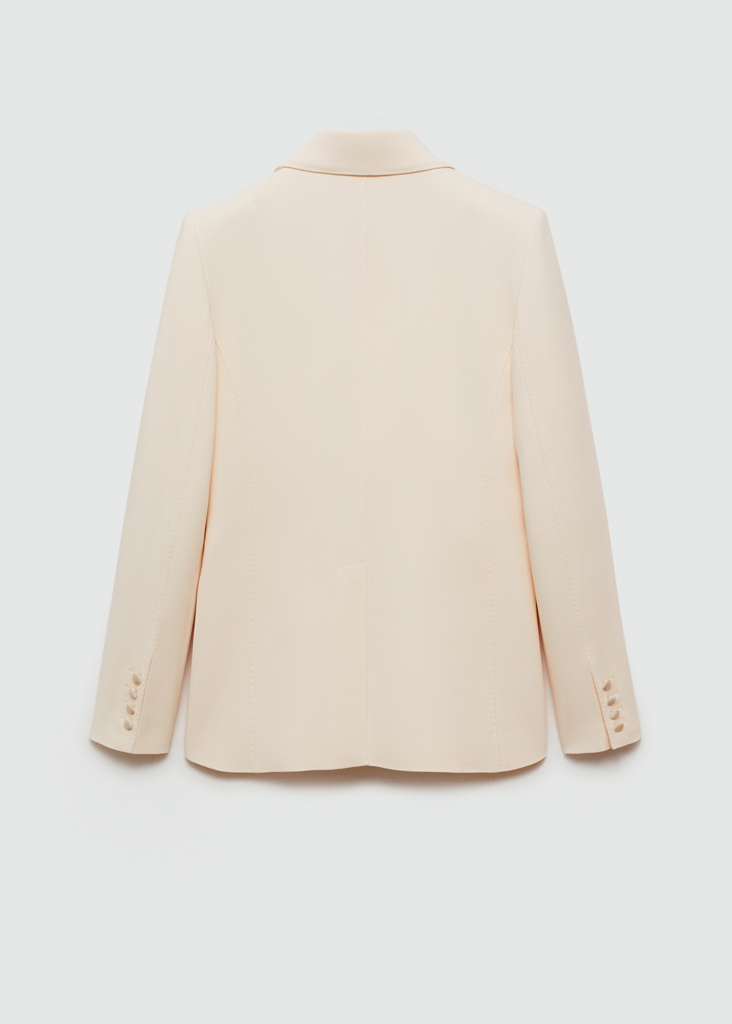 Structured jacket with satin lapels - Reverse of the article