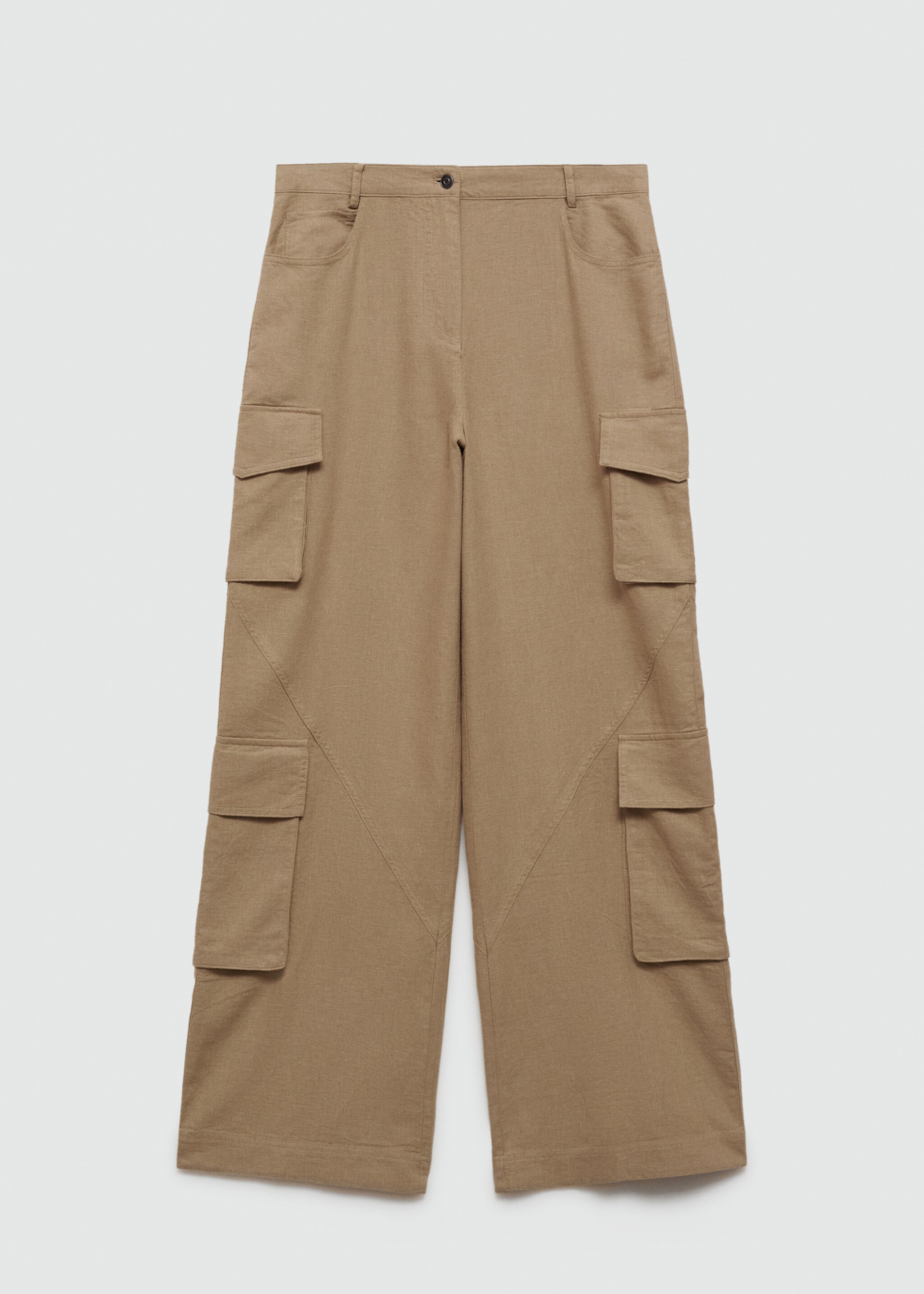 Cotton cargo trousers - Article without model, Brown. Ref: 67089404-00.