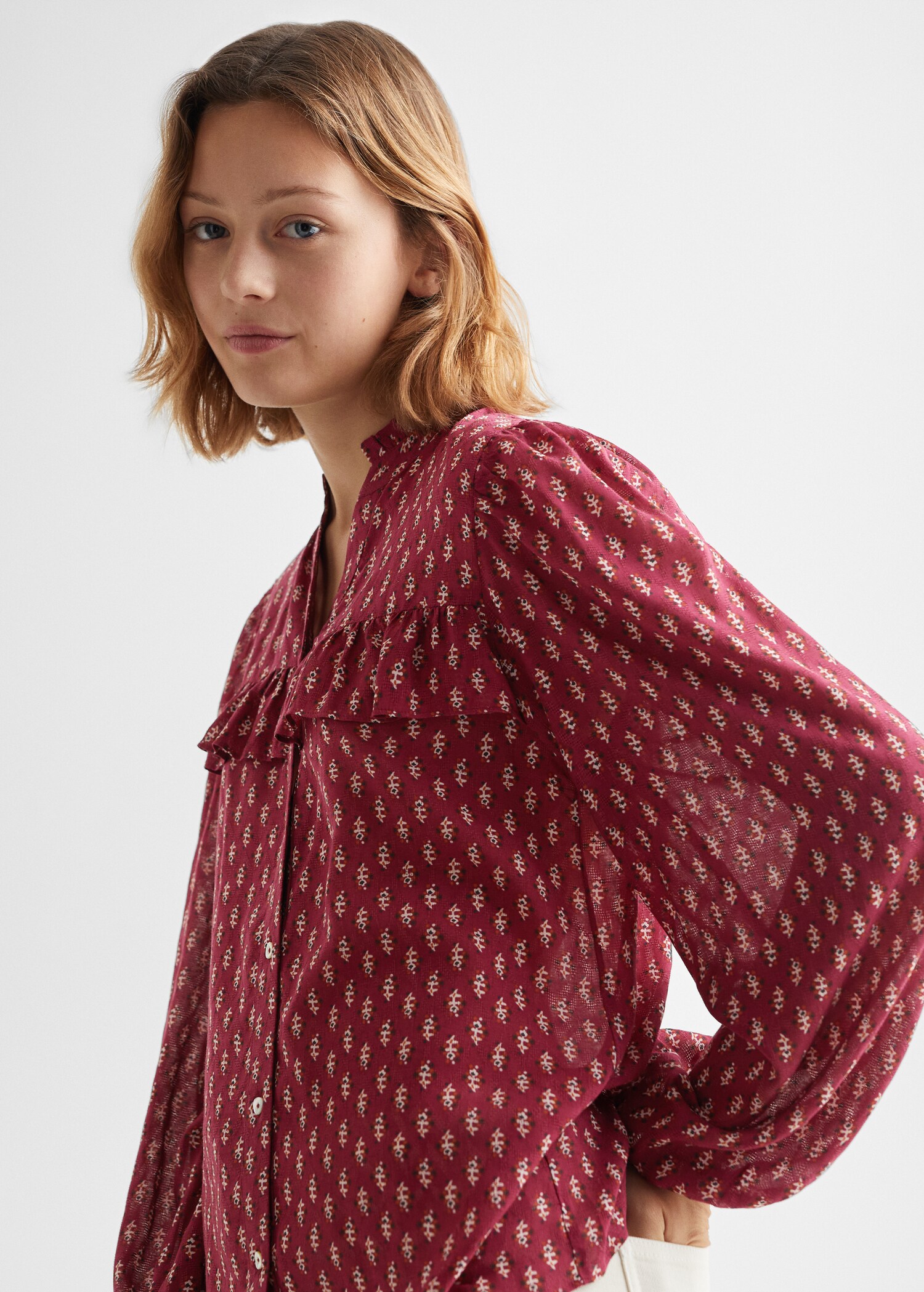 Blusa estampada volantes - Detalle del artículo 1