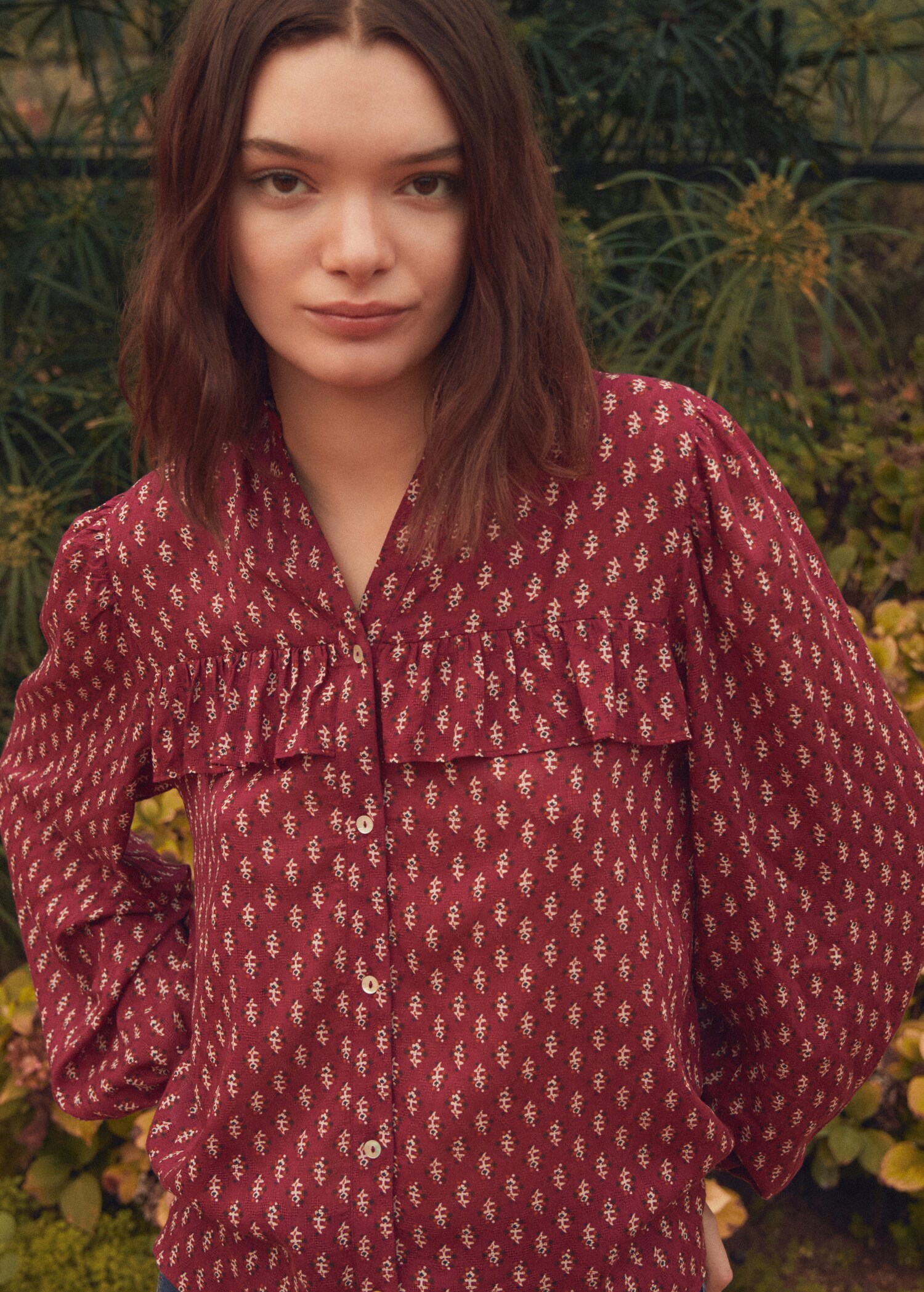 Blusa estampada volantes - Detalle del artículo 6