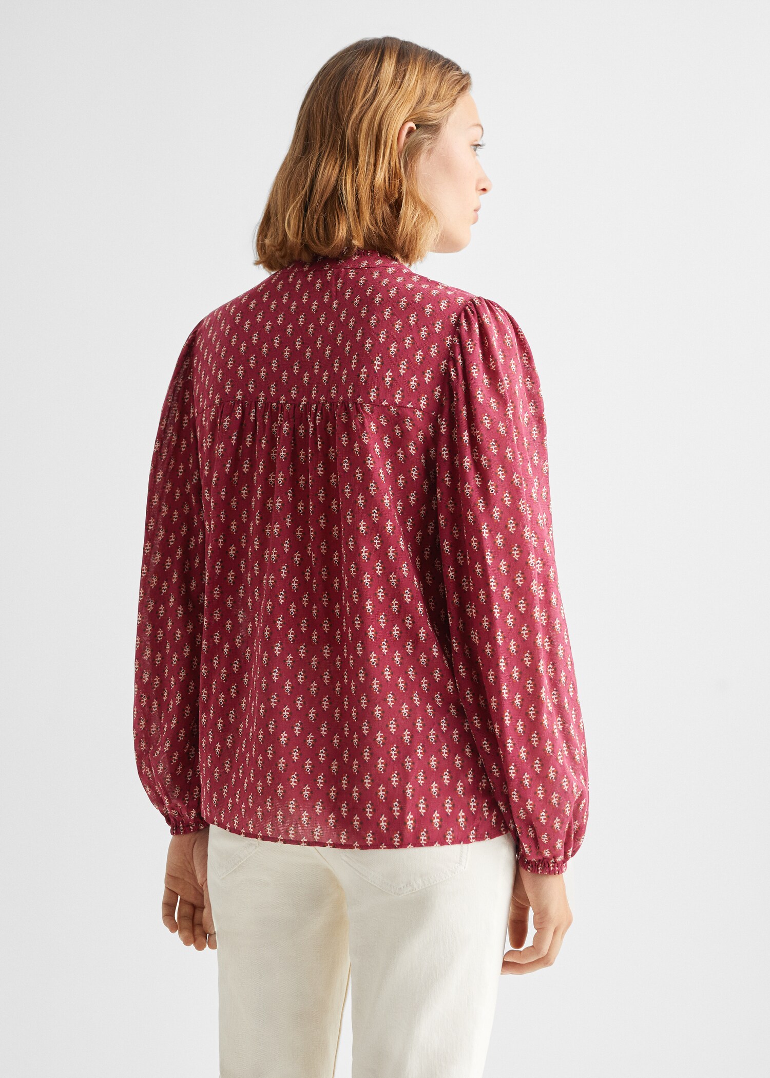 Blusa estampada volantes - Reverso del artículo