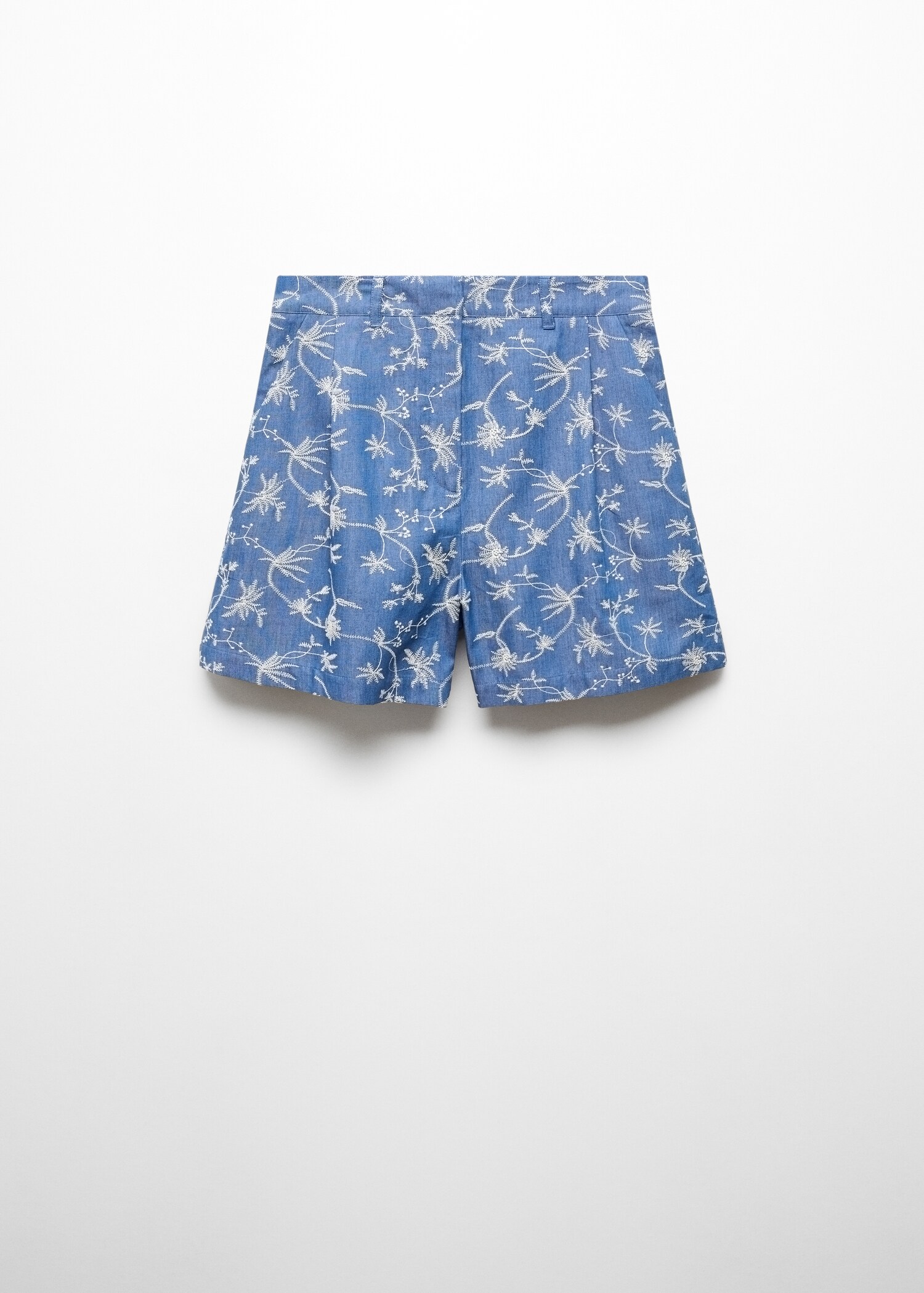 High-waisted embroidered shorts - Article without model