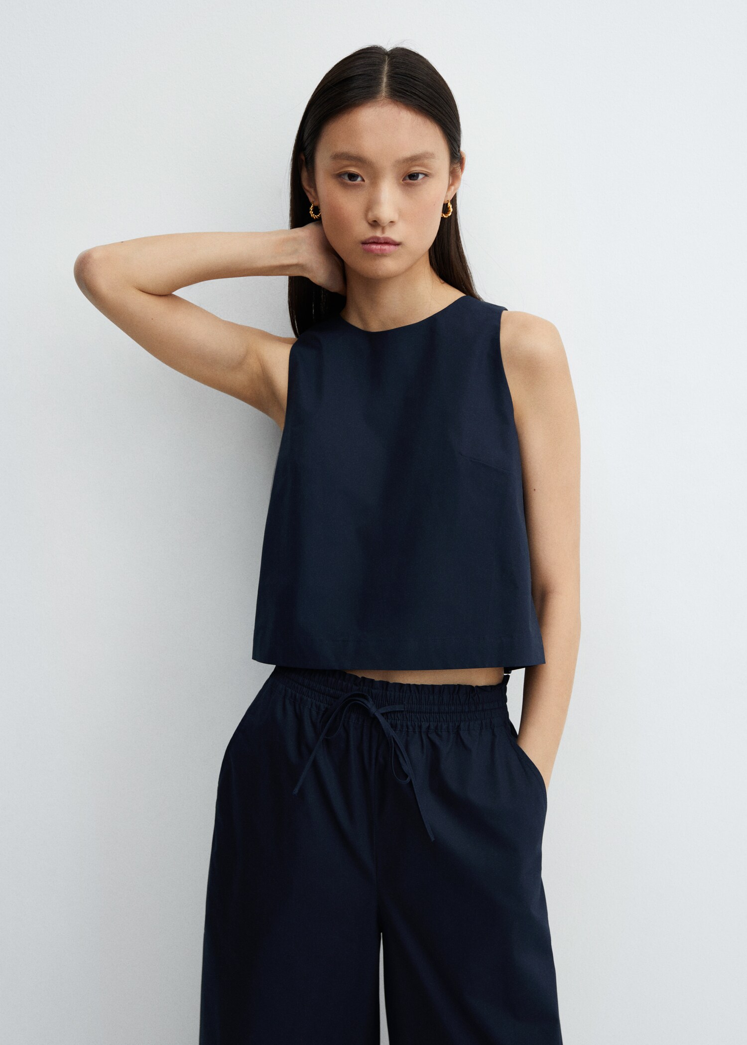 Cotton crop top - Medium plane