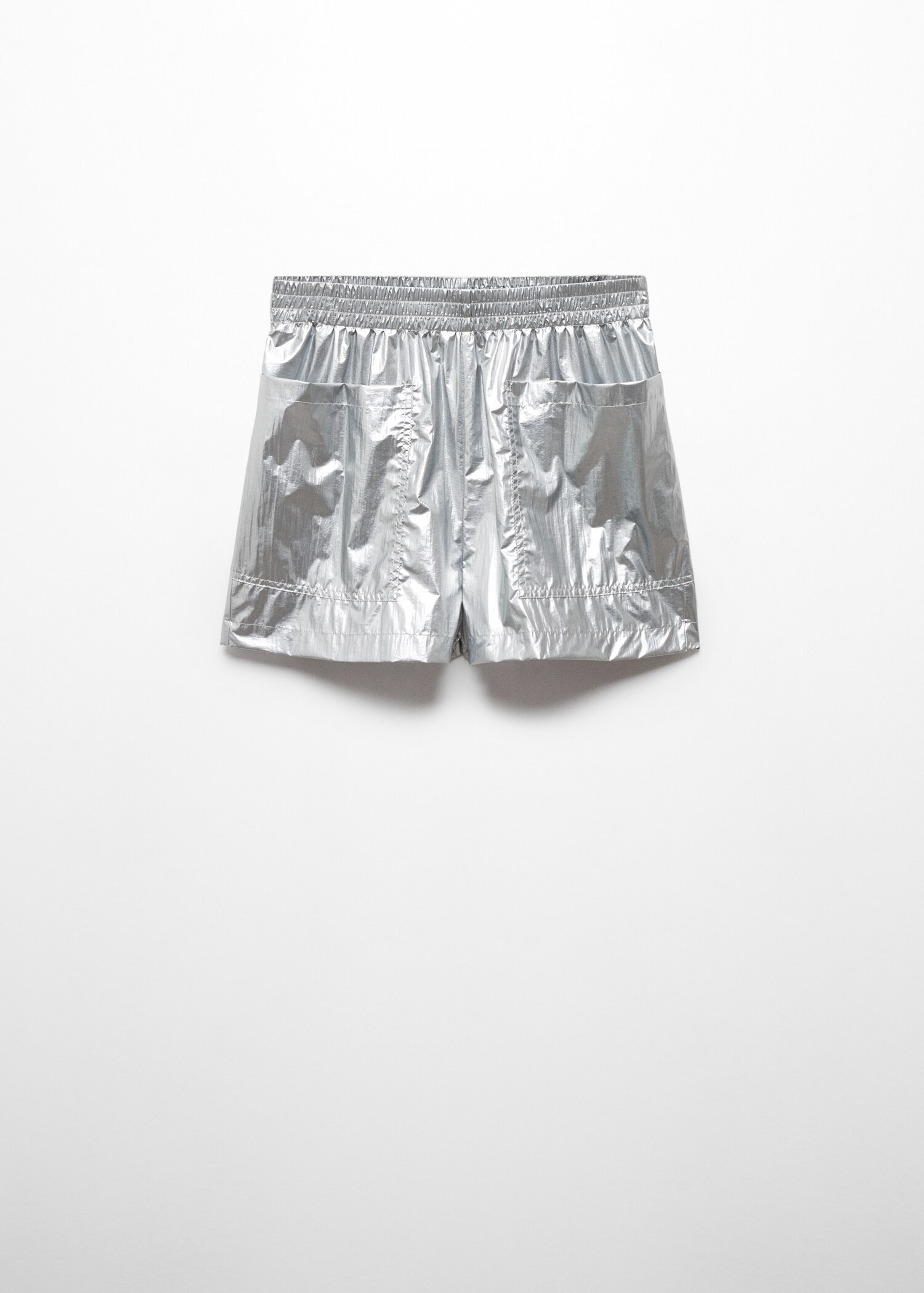 Metallic shorts with elastic waist - Article without model