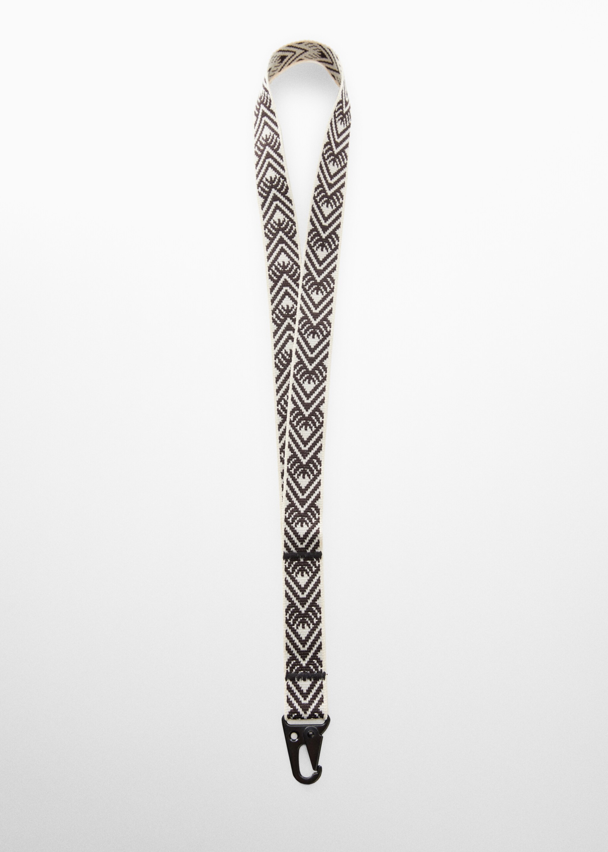 Carabiner lanyard keychain - Article without model, Off White. Ref: 67090436-00.
