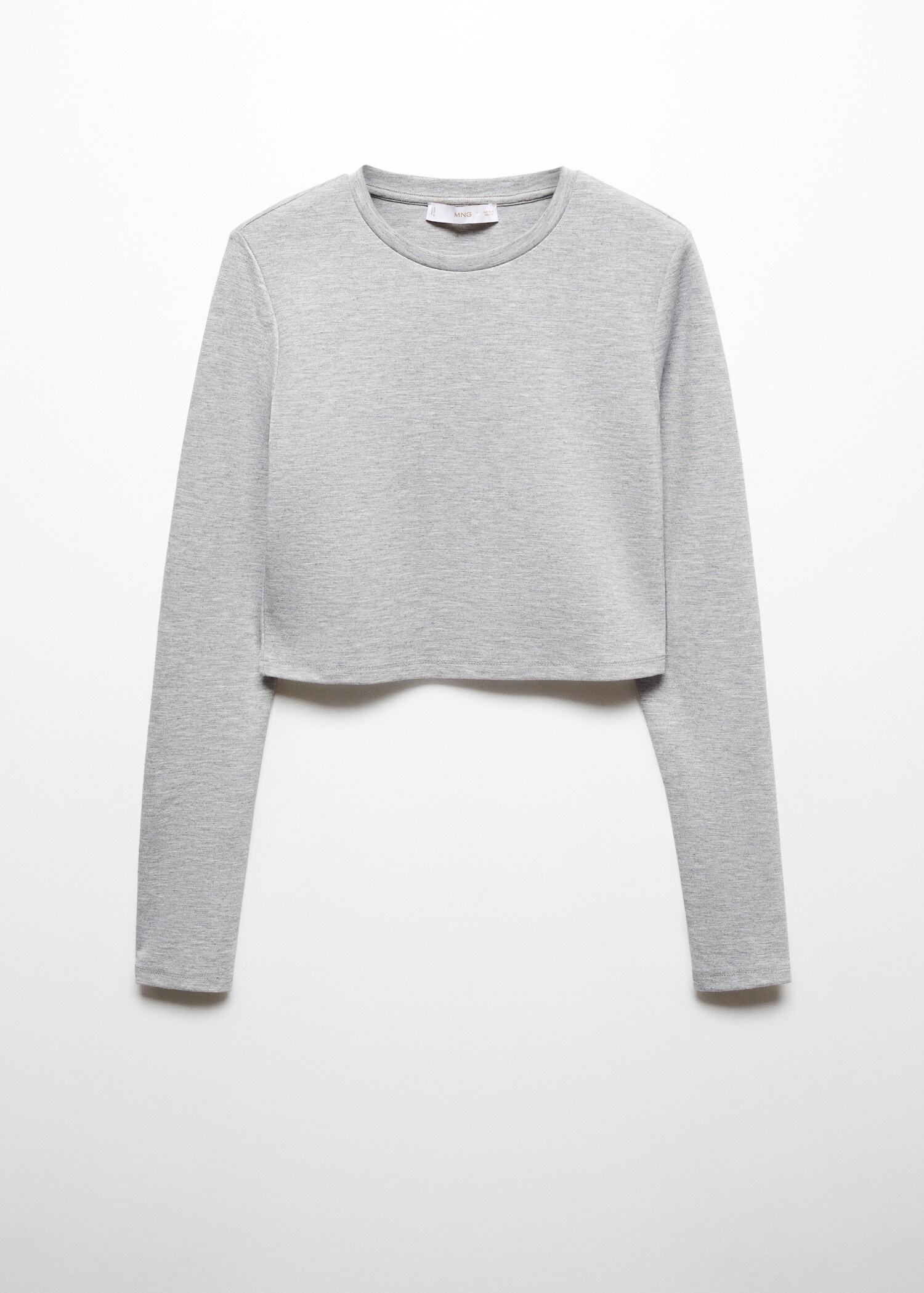 Langärmliges T-Shirt in Cropped-Länge - Artikel ohne Model