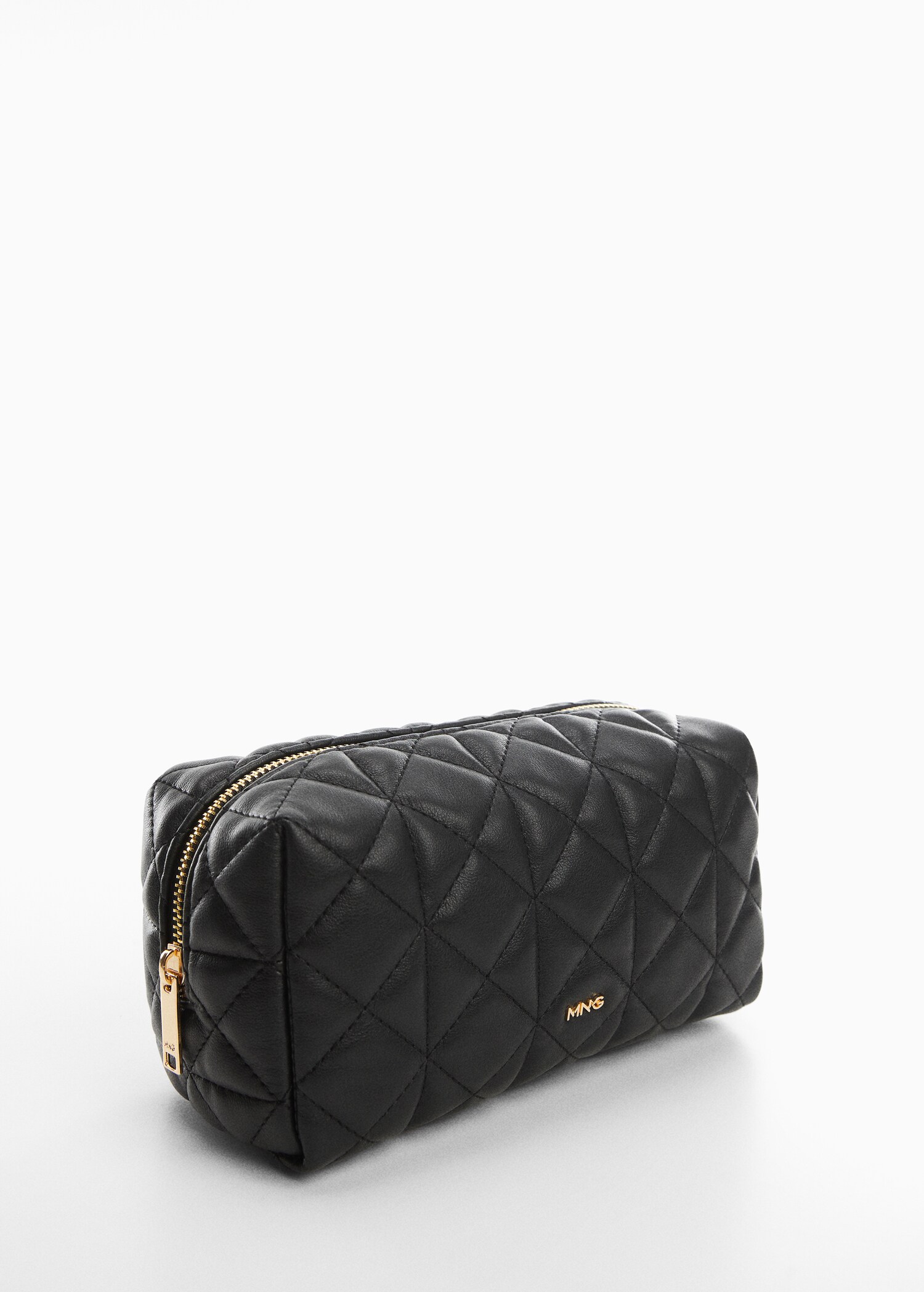 Quilted toiletry bag with logo - Medium plane